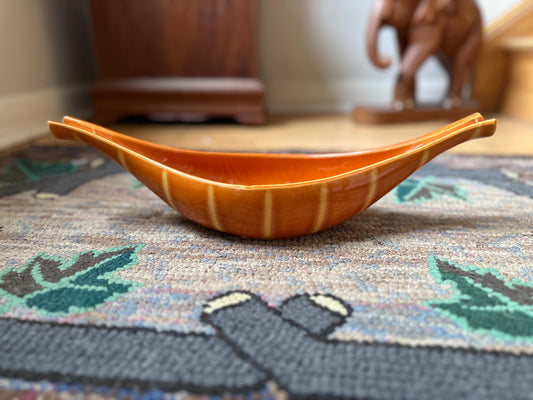 Vintage Hull 1950s Gondola Shaped Dish Tray Container