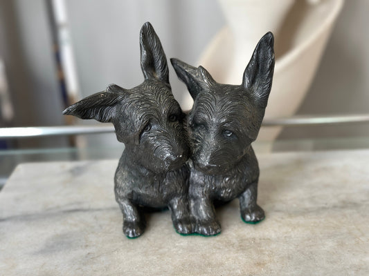 Vintage Cast Aluminum Pair of Scotty Dogs | Scotty Dog Sculpture