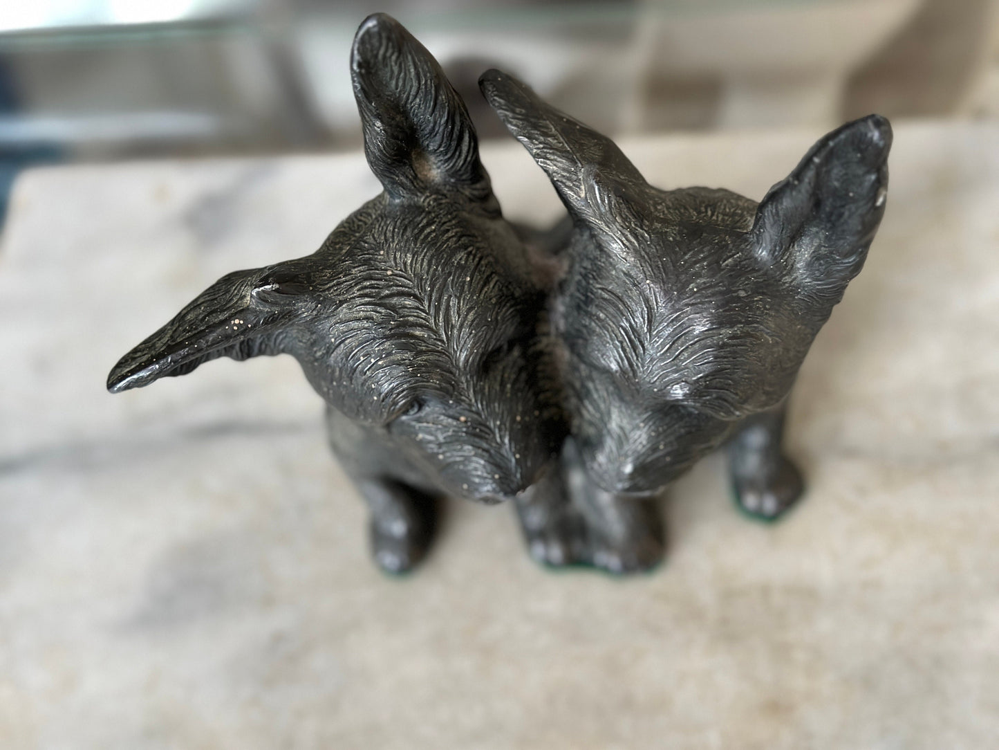 Vintage Cast Aluminum Pair of Scotty Dogs | Scotty Dog Sculpture
