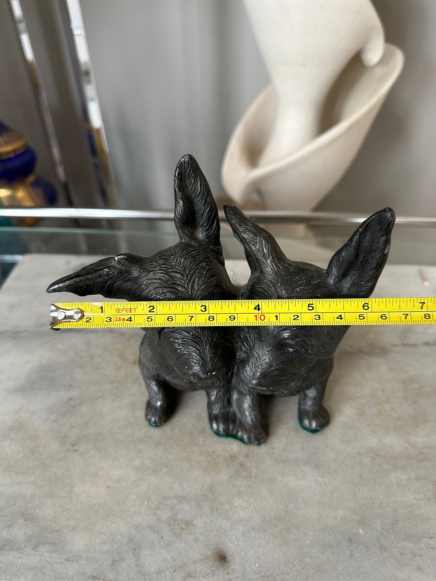Vintage Cast Aluminum Pair of Scotty Dogs | Scotty Dog Sculpture