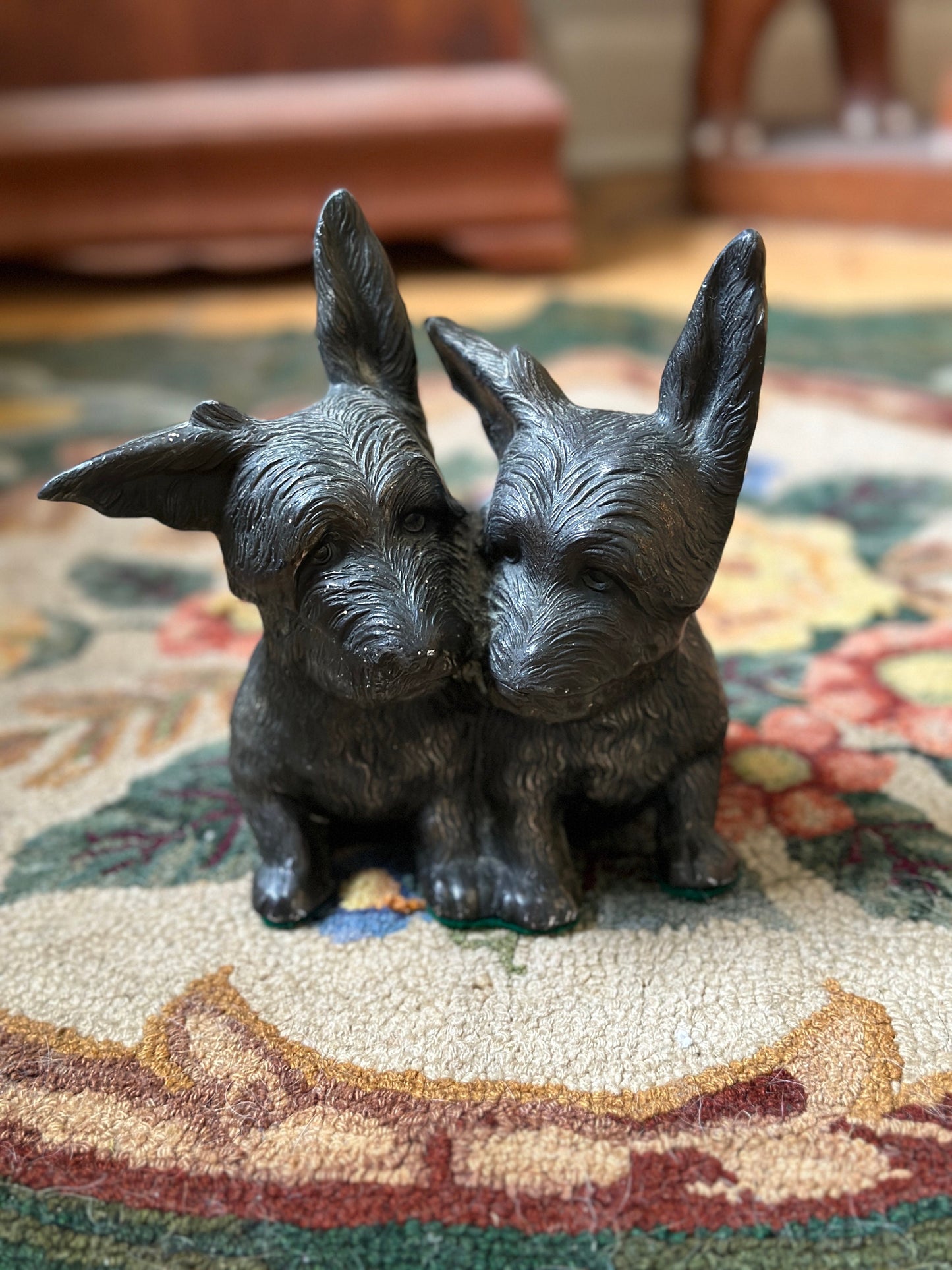 Vintage Cast Aluminum Pair of Scotty Dogs | Scotty Dog Sculpture