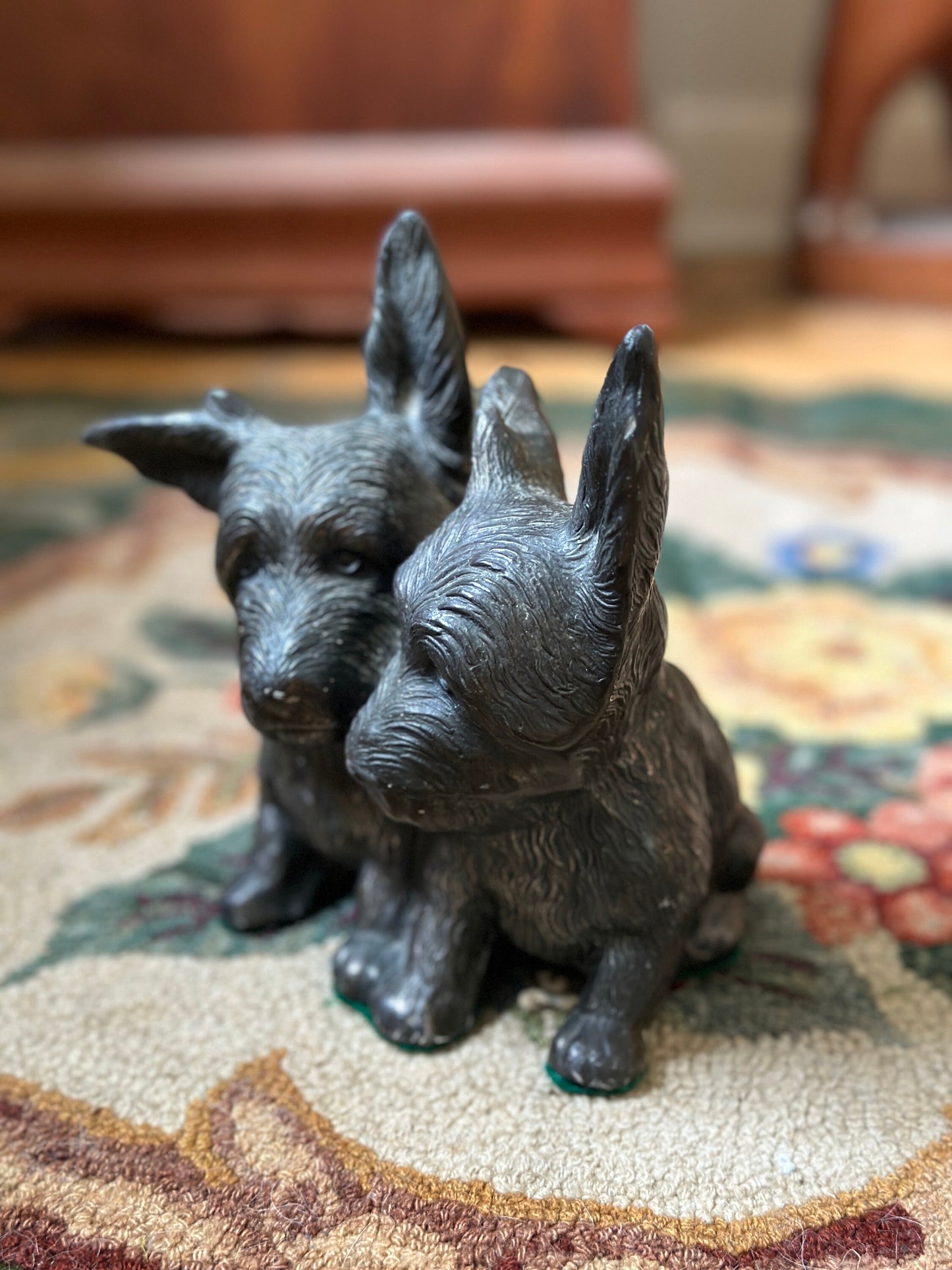 Vintage Cast Aluminum Pair of Scotty Dogs | Scotty Dog Sculpture
