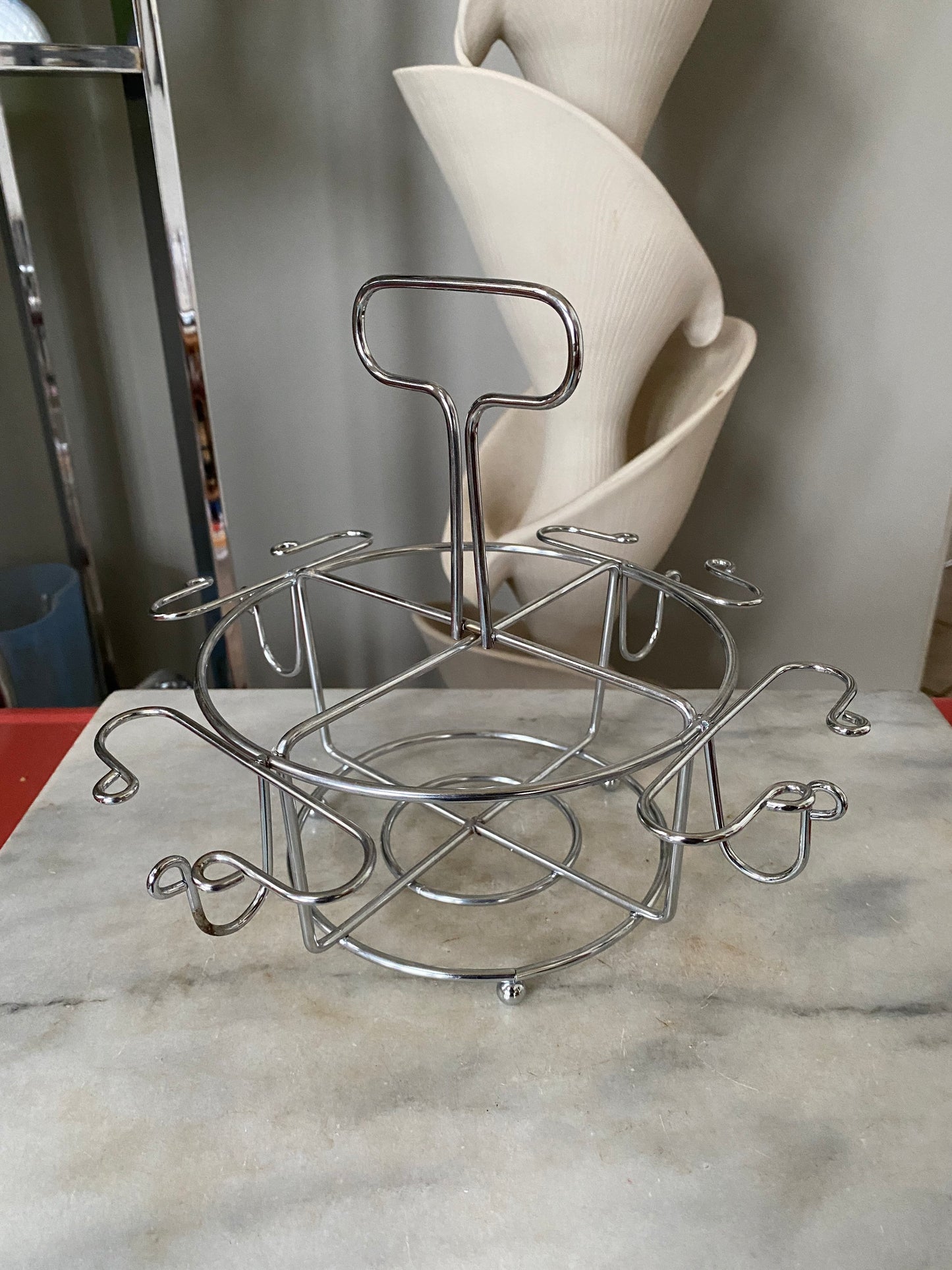 MCM Silver Ombre Highball Glasses with Trojan Coasters & Caddy