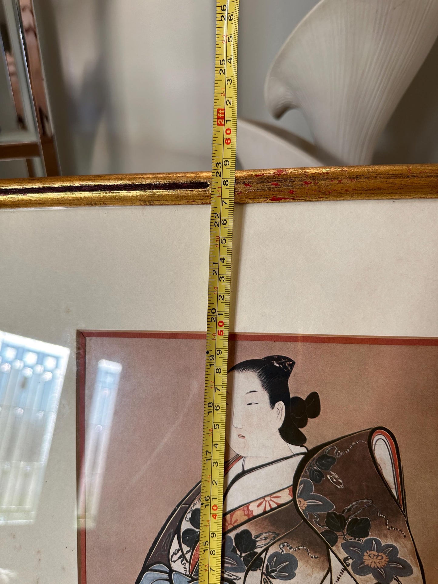 Japanese Geisha Woodblock Print Reproduction - Framed Ukiyo-e Art