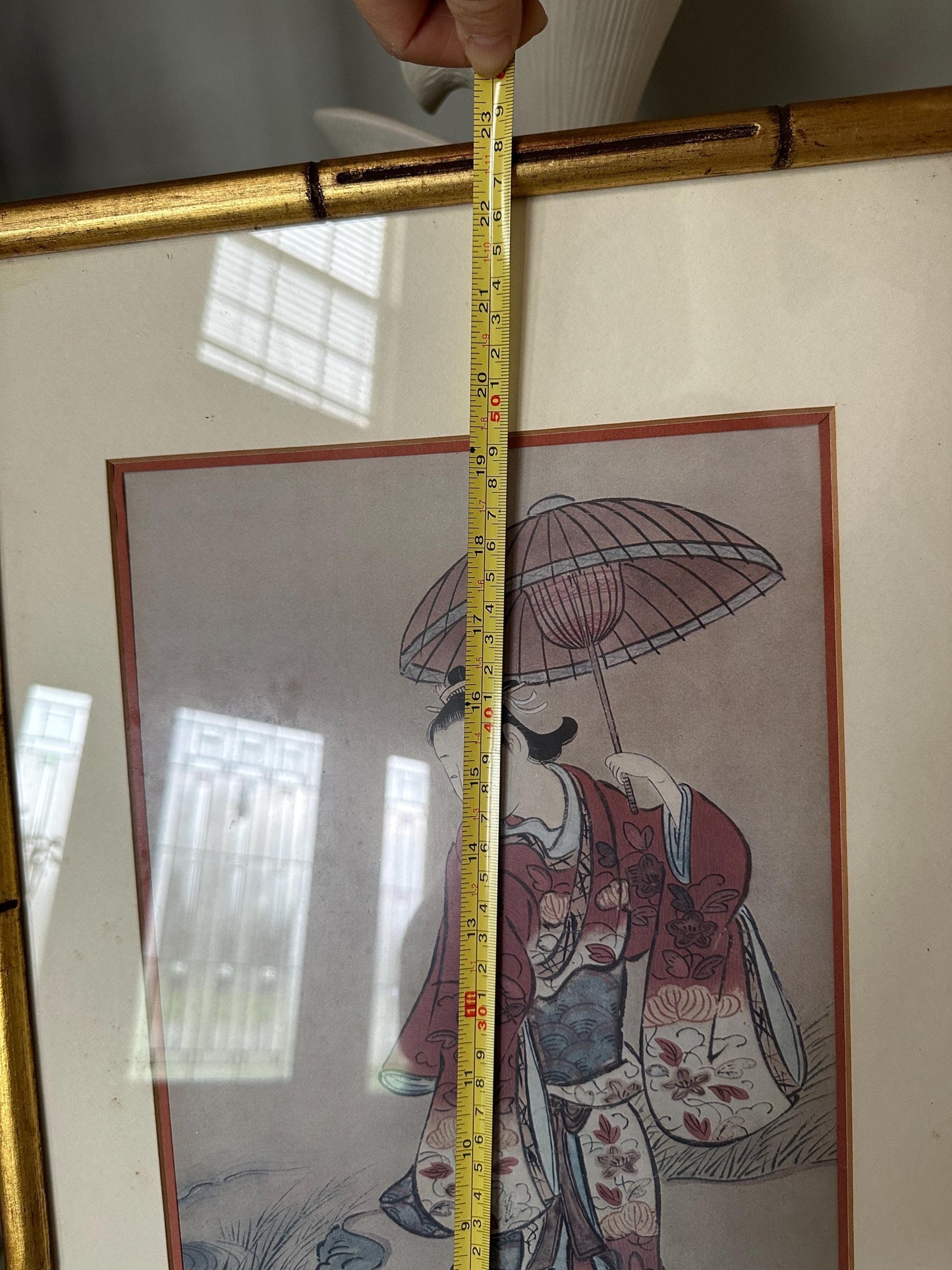 Ukiyo-e Woodblock Print: Woman with Umbrella - Torii Kiyonobu Reproduction