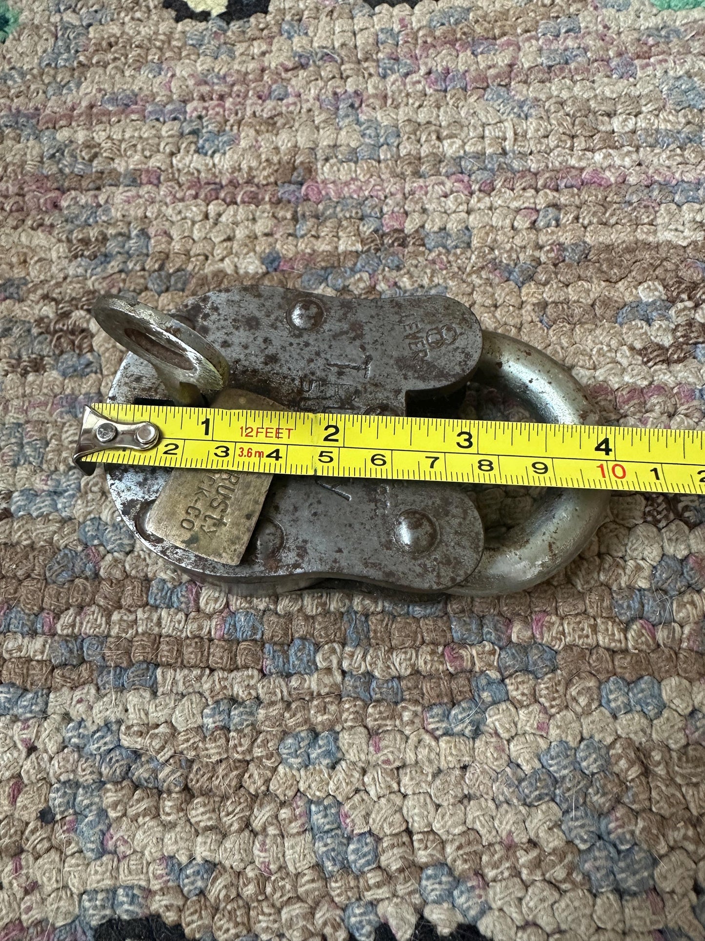 Vintage Trusty 8 Lever Padlock with Key - 1950s Collectible