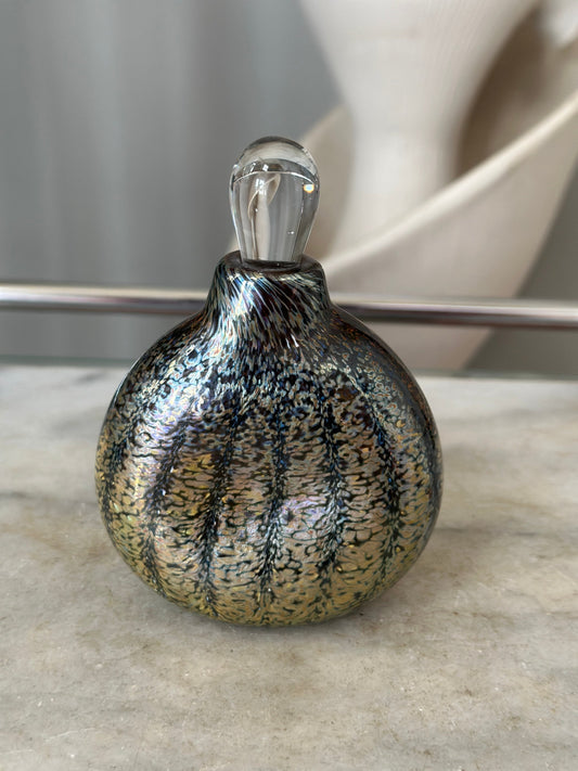 Vintage Fellerman Handblown Iridescent Art Glass Perfume Bottle