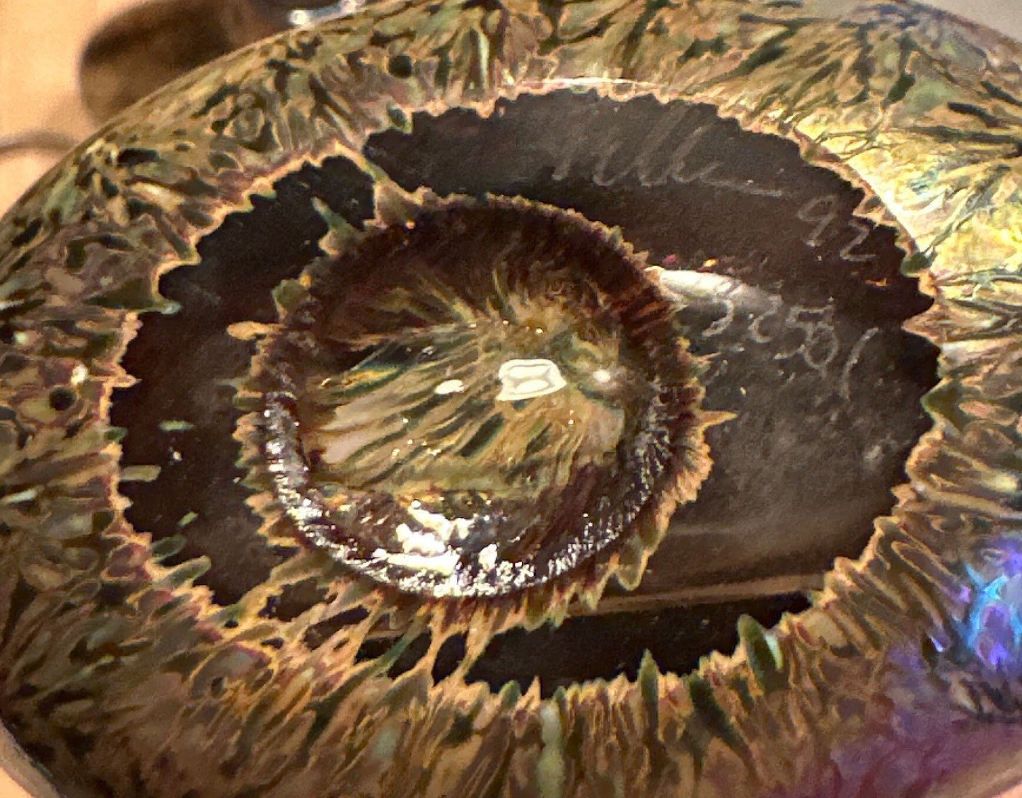 Vintage Fellerman Handblown Iridescent Art Glass Perfume Bottle