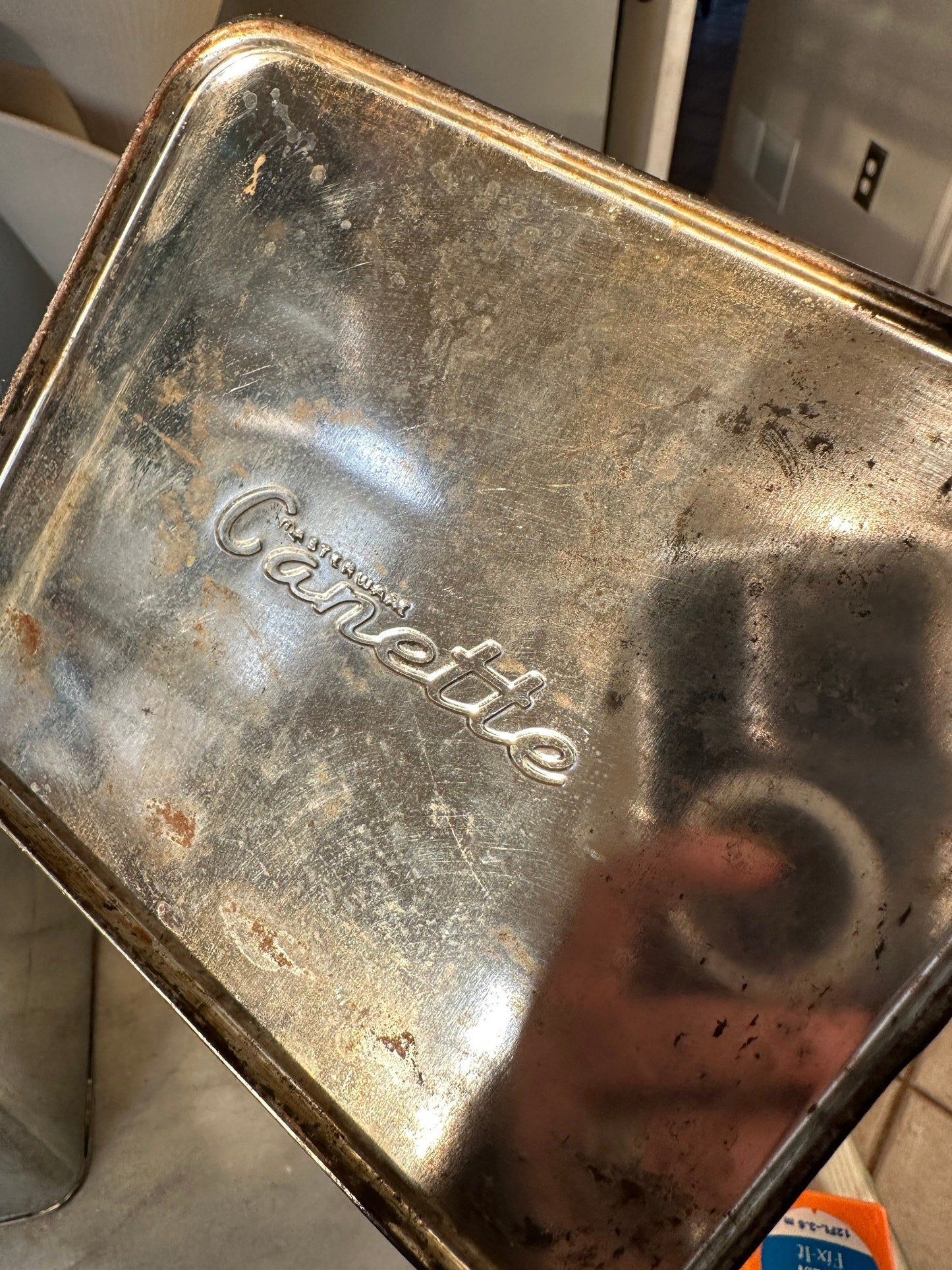 Canette Vintage 50s/60s Chrome Kitchen Sugar & Flour Canister Set (2)