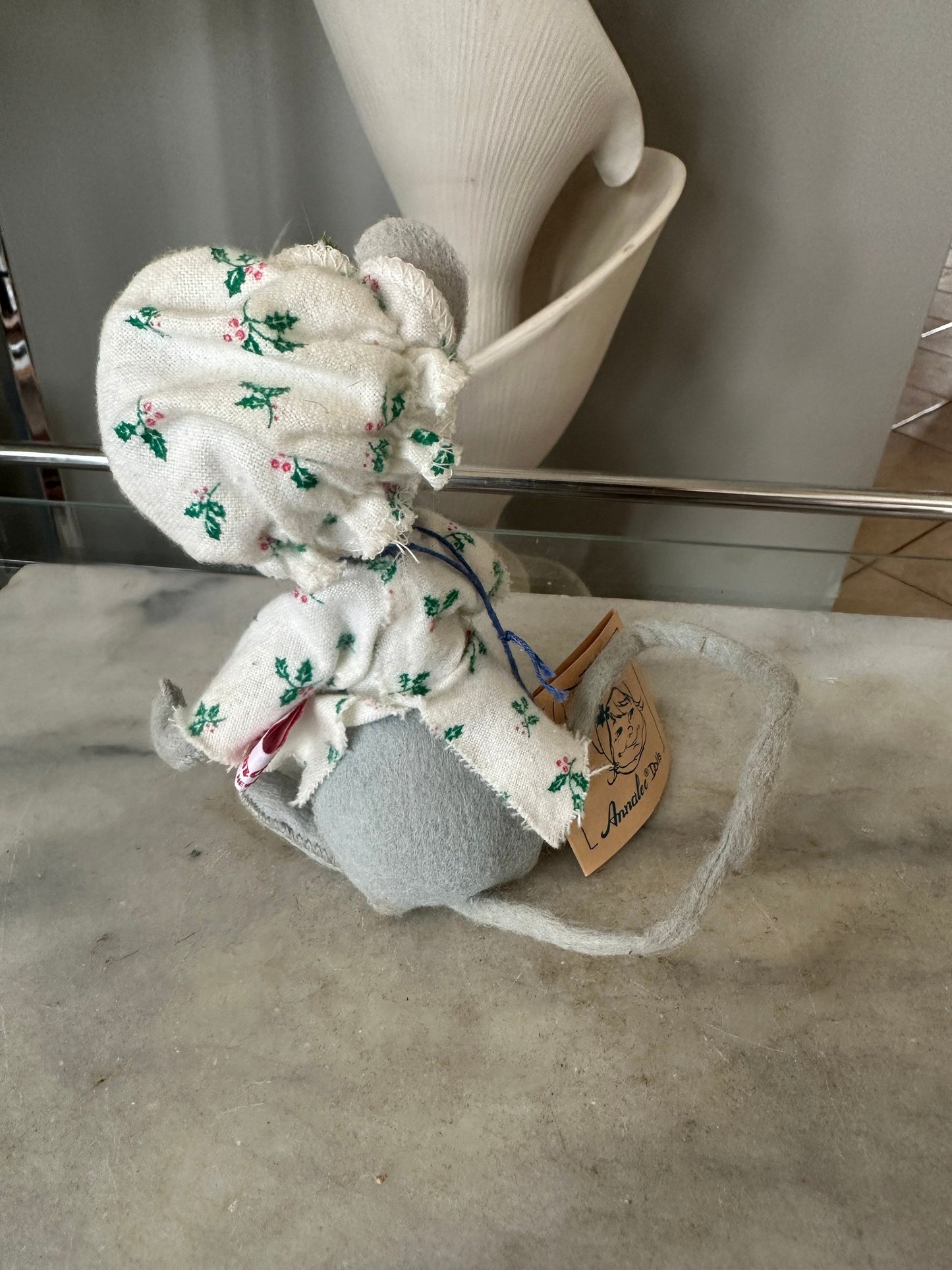 Vintage Annalee Christmas Mouse Ornament: 1991 Santa with Packages, Christmas Kitsch