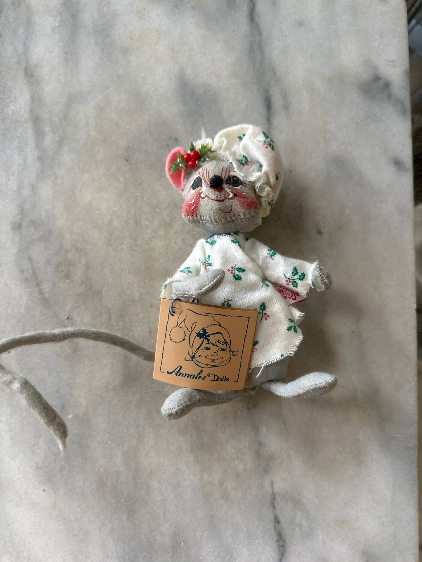 Vintage Annalee Christmas Mouse Ornament: 1991 Santa with Packages, Christmas Kitsch
