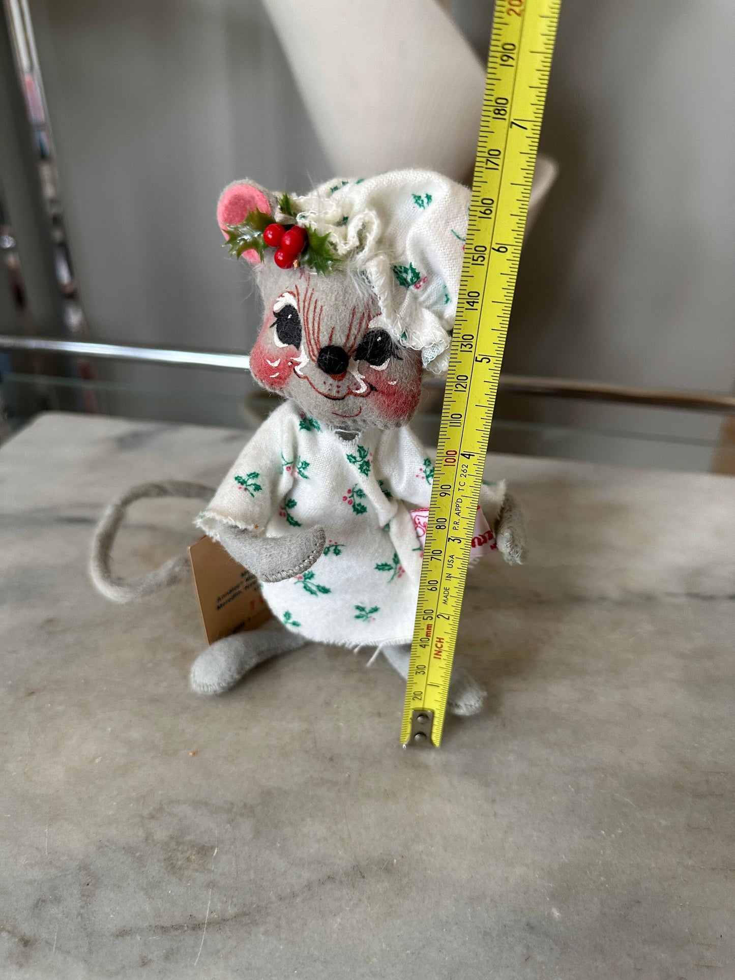 Vintage Annalee Christmas Mouse Ornament: 1991 Santa with Packages, Christmas Kitsch