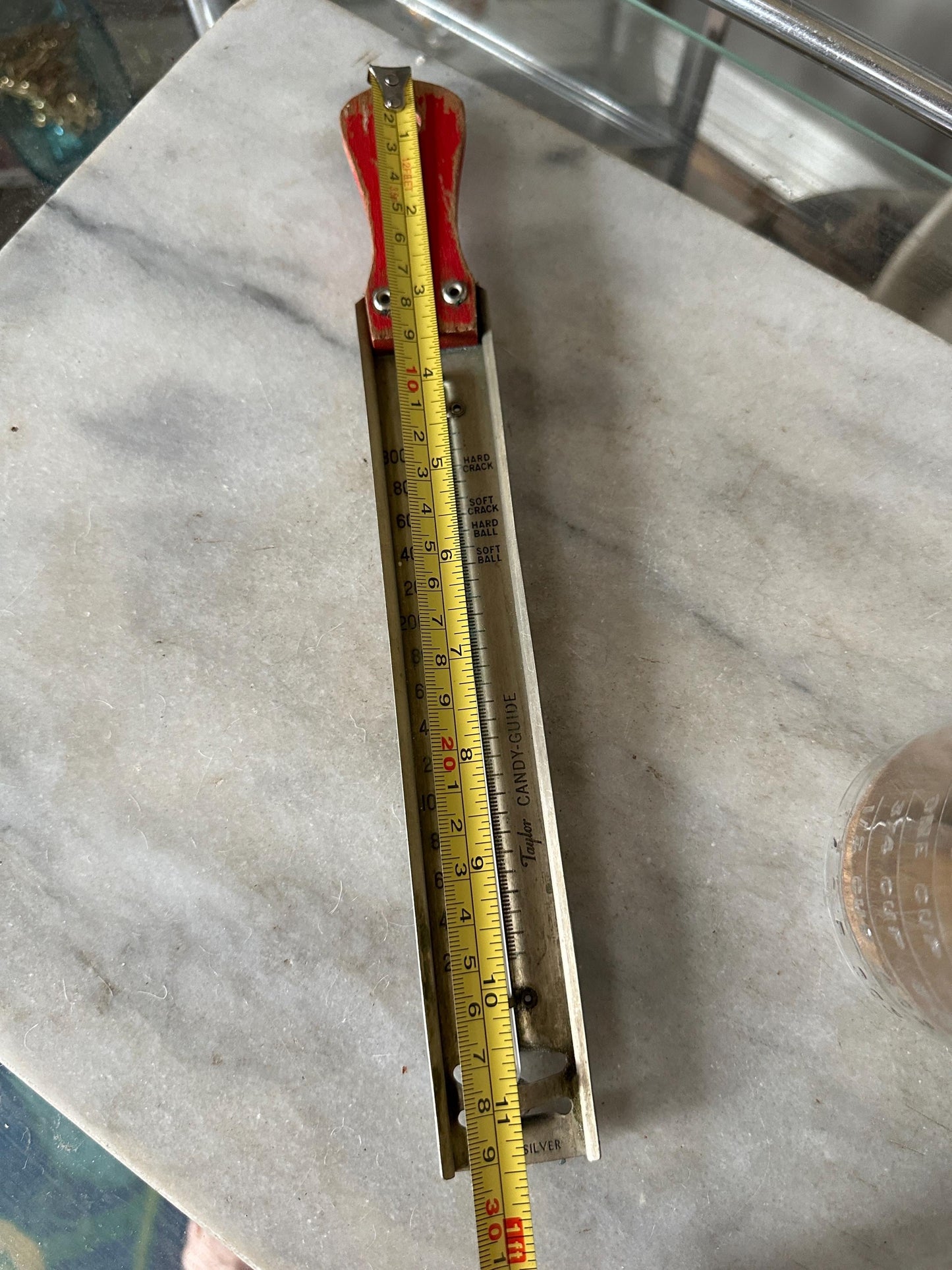 Vintage Red Kitchenware Set: Shakers, Chopper & Candy Thermometer