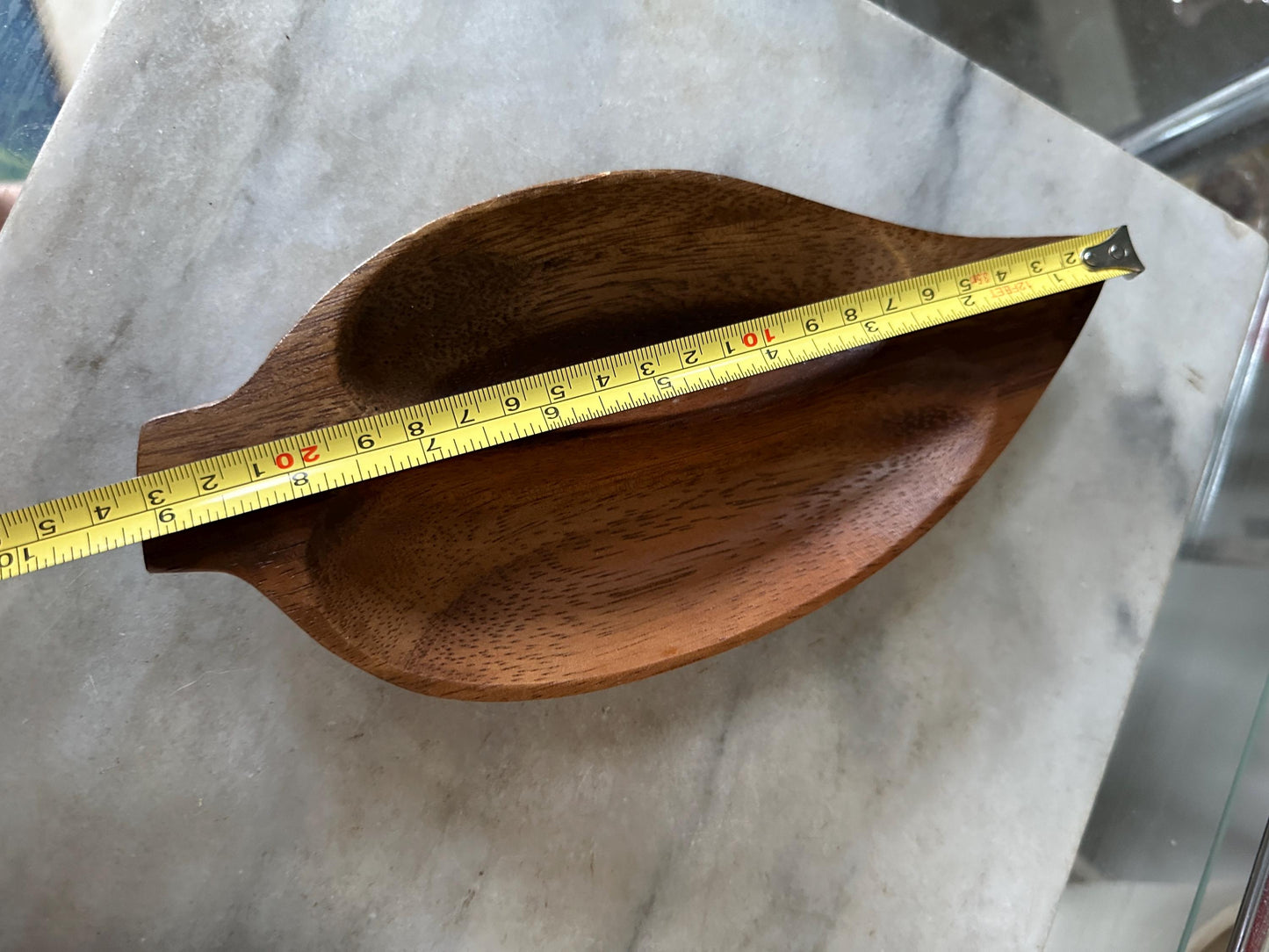 Vintage Teak Leaf Bowls: Mid-Century Modern Scandi Snack Set