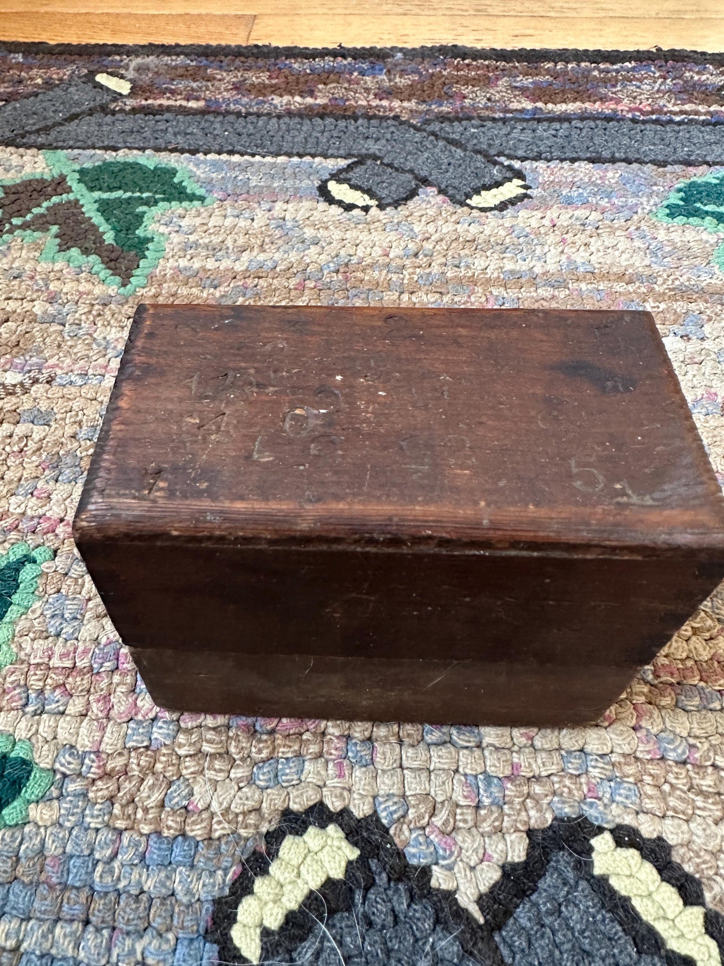 Antique Steel Number Stamp Set in Dovetailed Wood Case