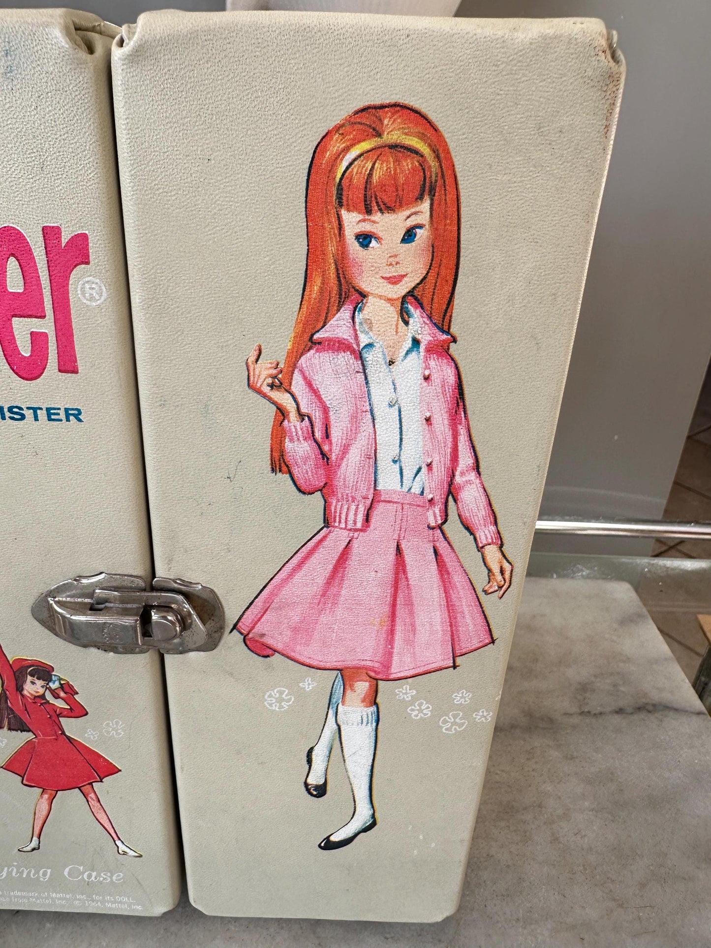 Vintage Mattel Barbie Skipper Carrying Case 1964 Barbie’s Little Sister Dbl Open