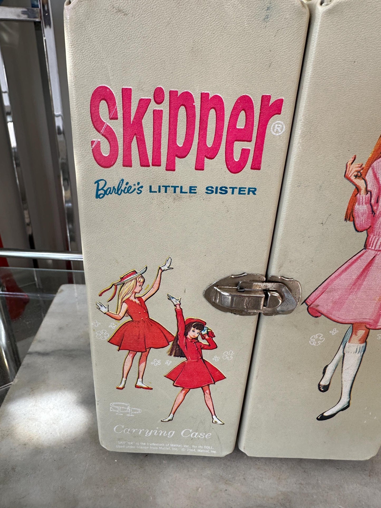 Vintage Mattel Barbie Skipper Carrying Case 1964 Barbie’s Little Sister Dbl Open