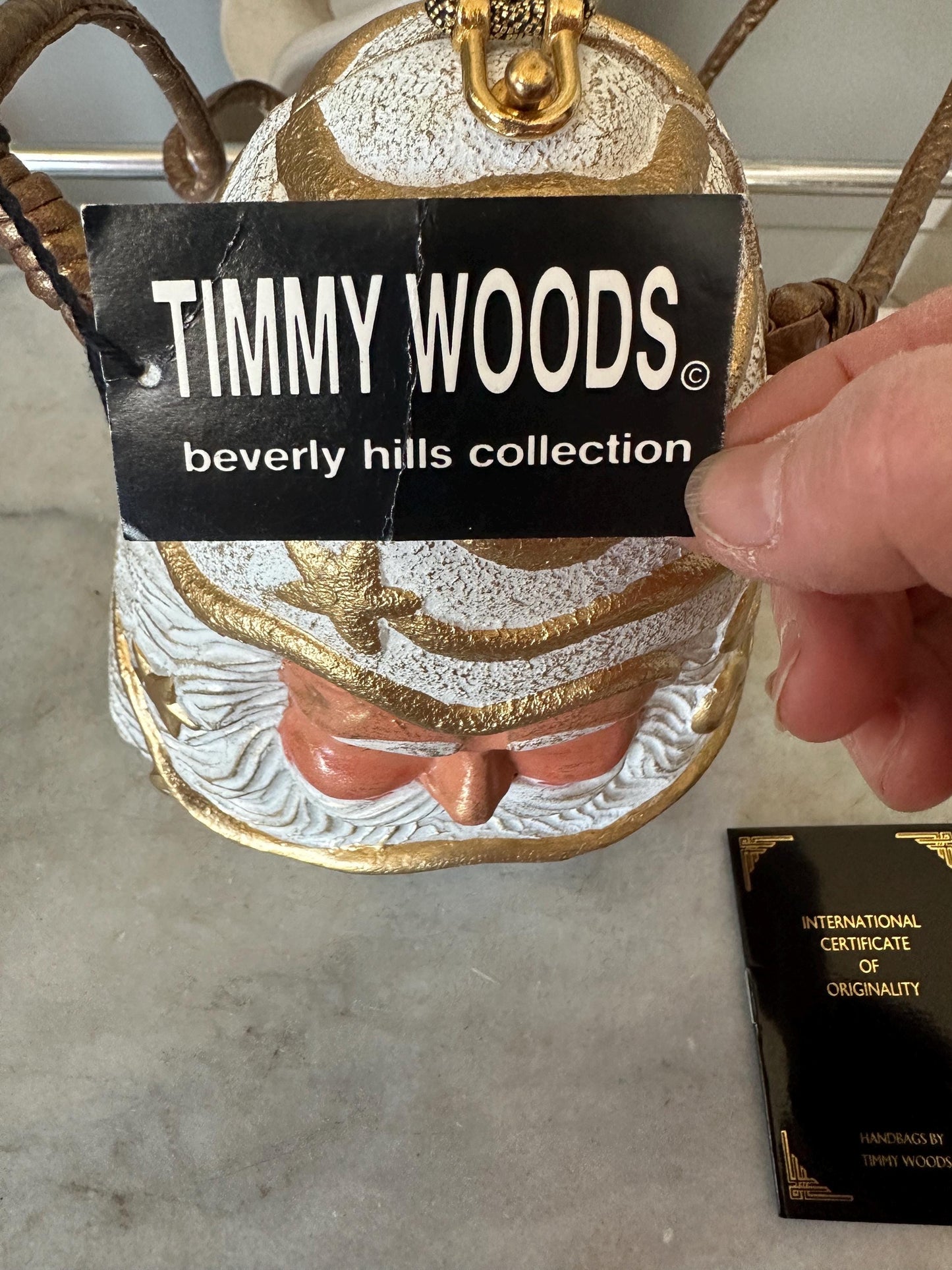 Timmy Woods Santa Acacia Wood Bag Vintage, eyeglasses, new, adorable