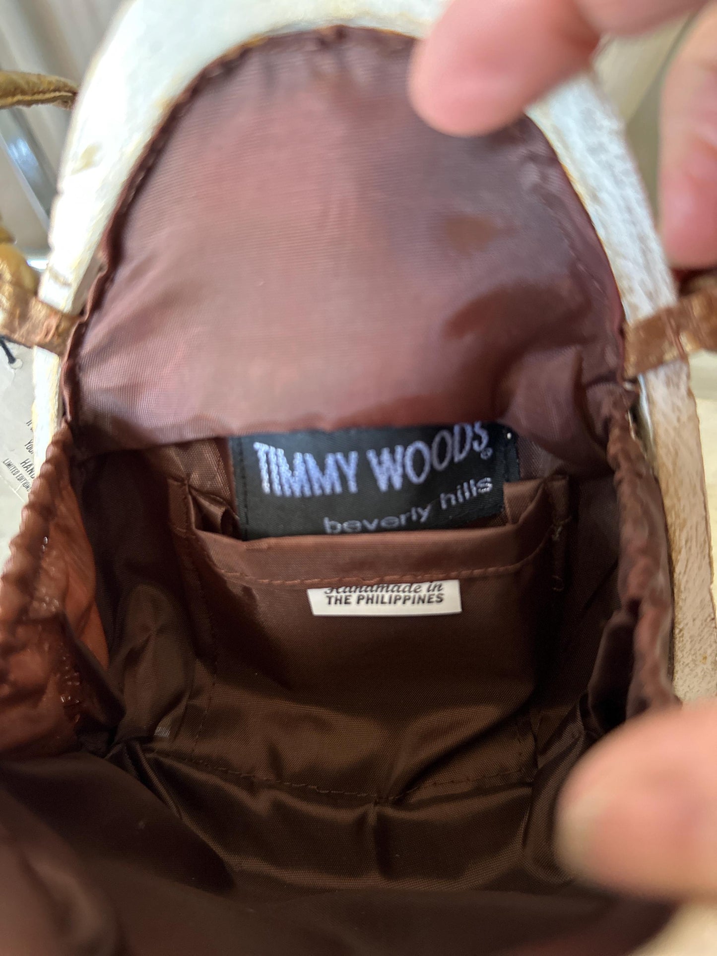 Timmy Woods Santa Acacia Wood Bag Vintage, eyeglasses, new, adorable