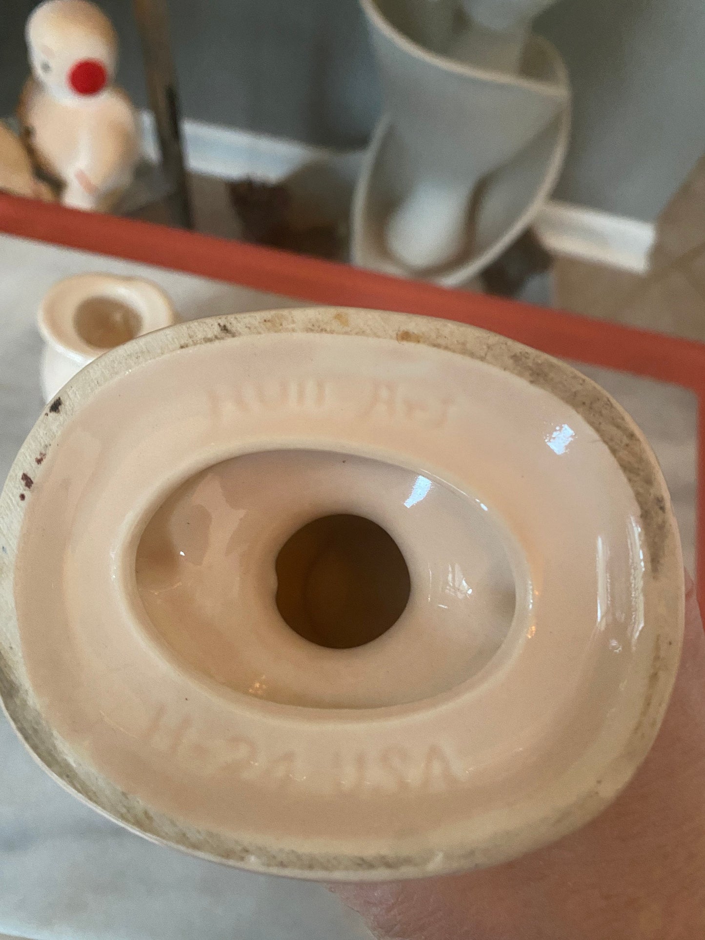 Mid-century Hull Pottery BLUE MAGNOLIA candlestick holders  | H-24 | USA