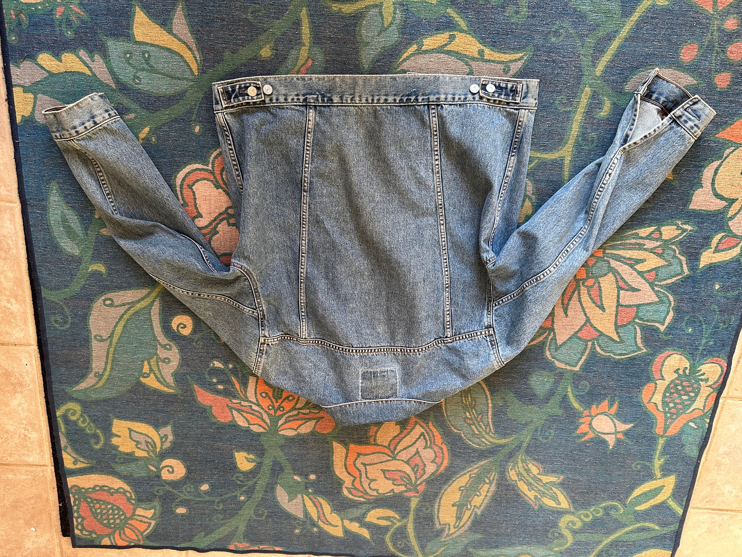Vintage Levi's Denim Trucker Jacket, Faded Blue, USA Made, Size Large