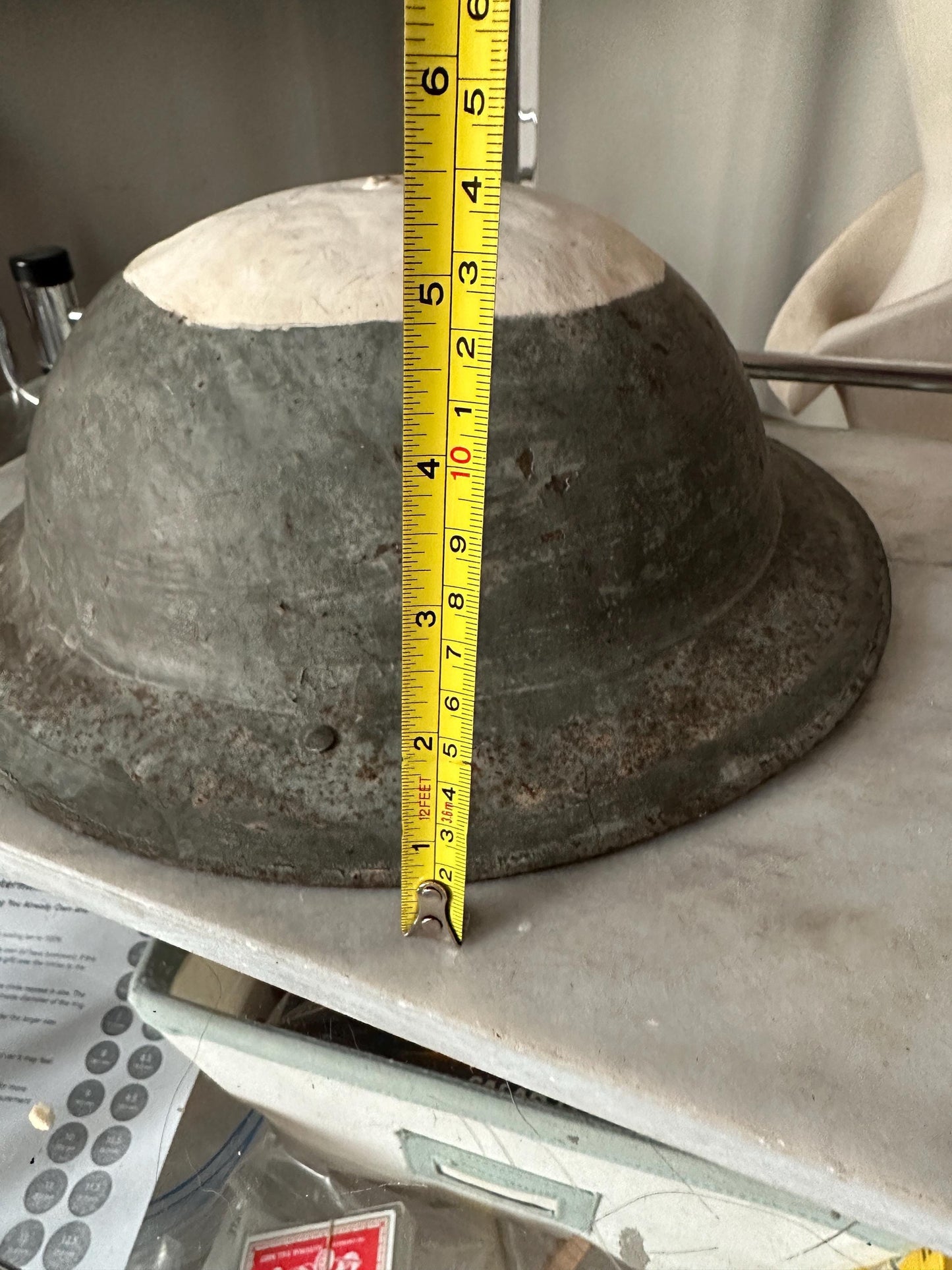 WWI US Steel Doughboy Helmet: Original British M1917