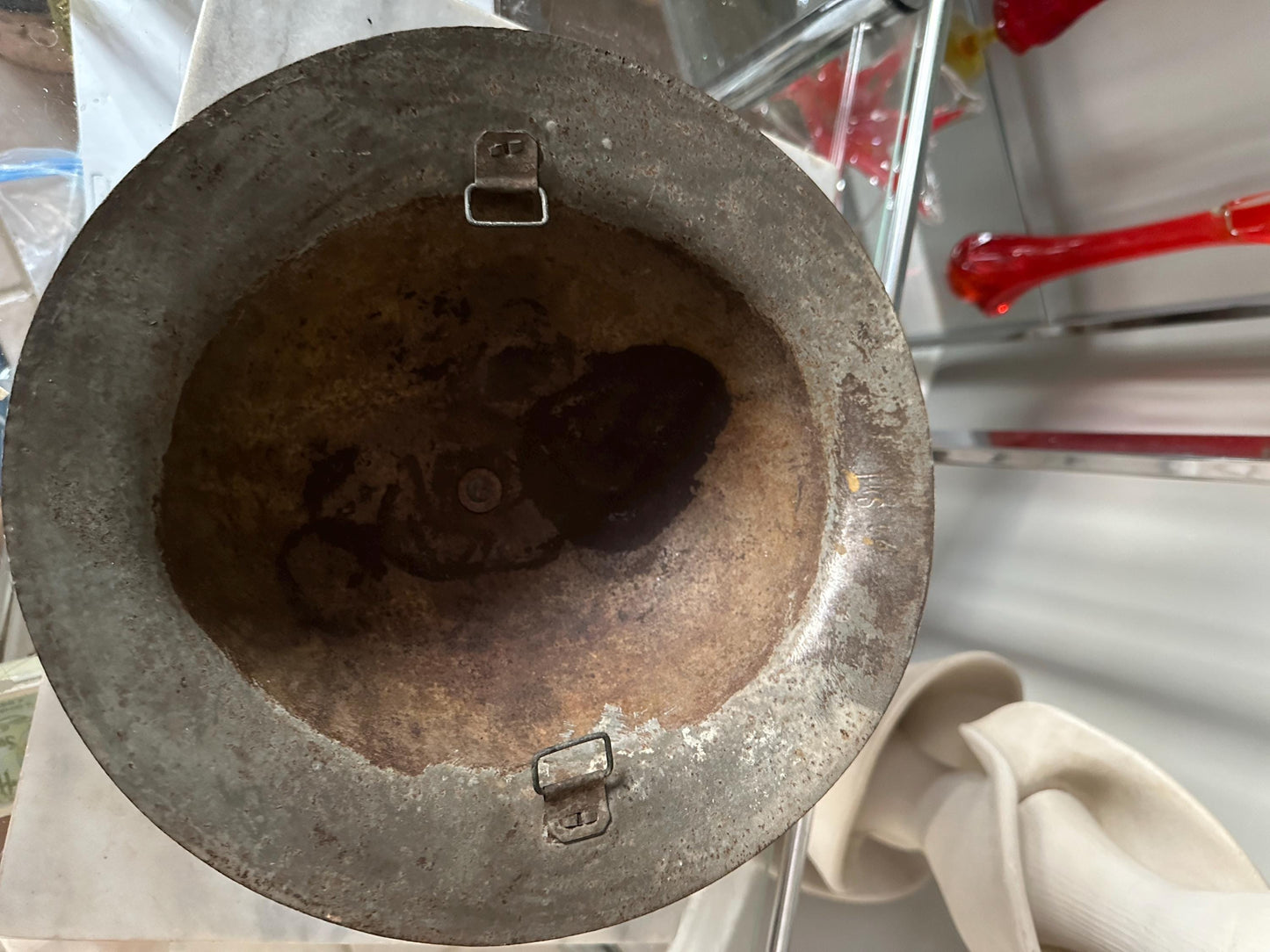 WWI US Steel Doughboy Helmet: Original British M1917