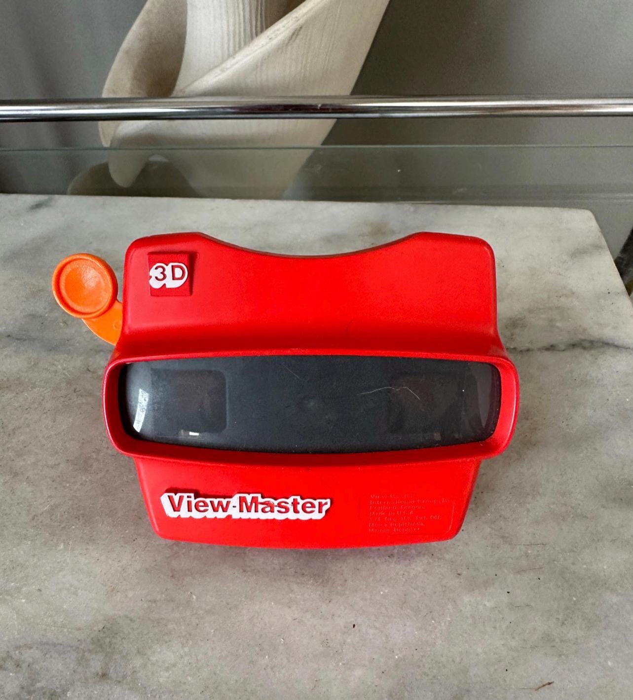 Vintage Red View-Master 3D Toy with 5 Reels: Christmas Story, Mother Goose