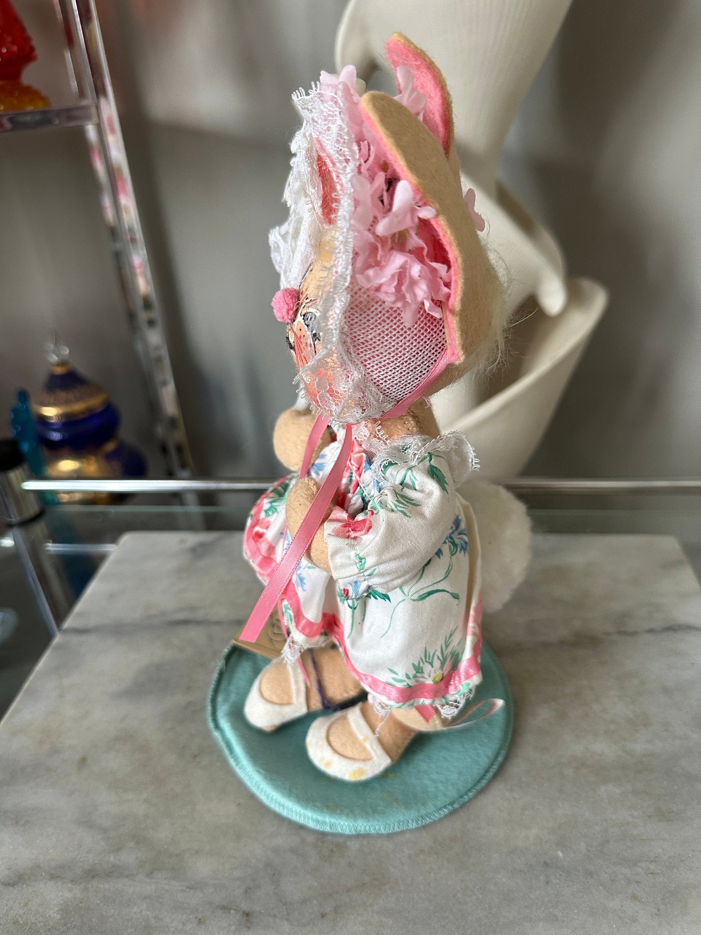 Easter Vintage Annalee Doll 10” Bunny Girl Parasol | Made in New Hampshire