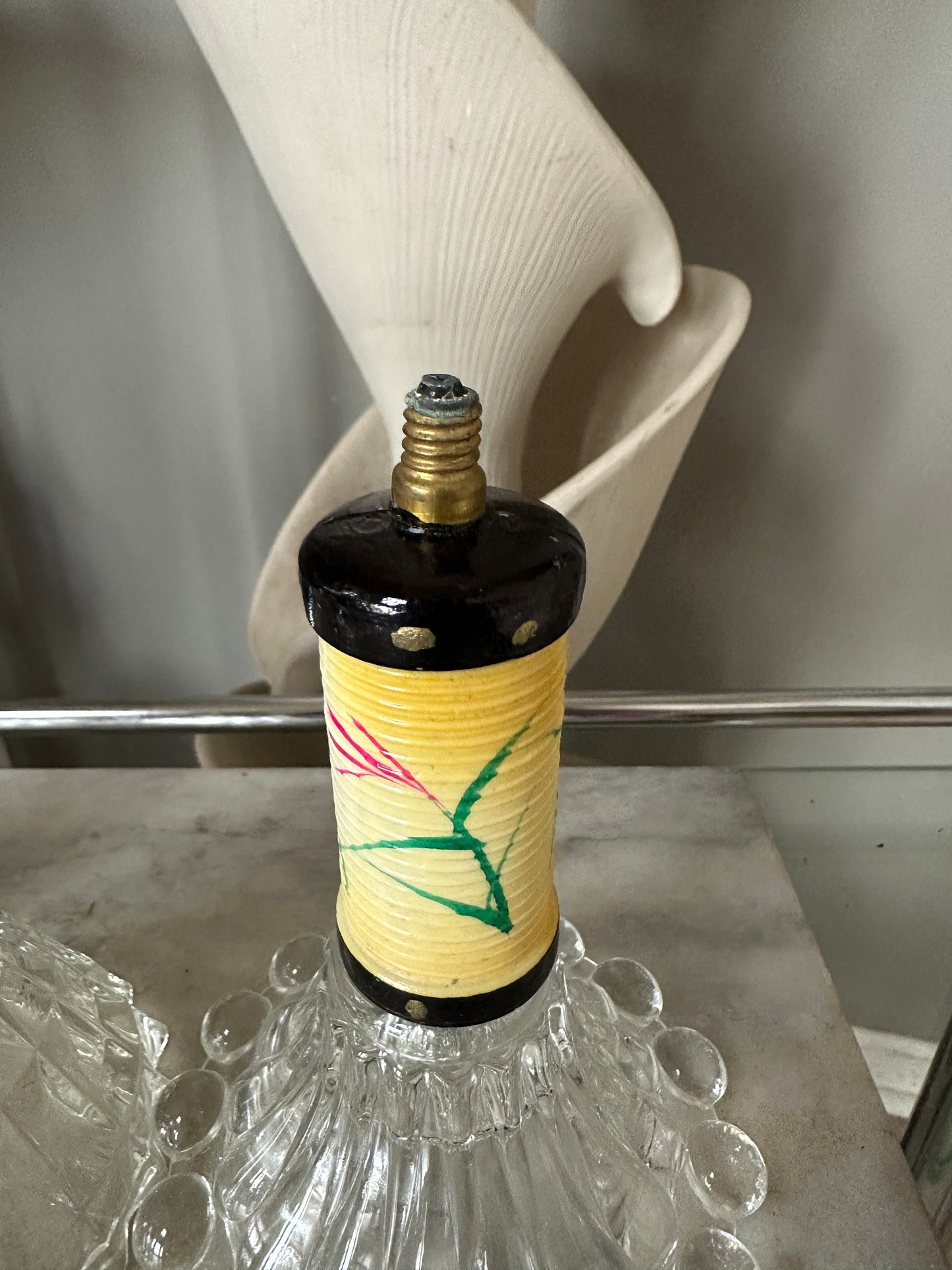 Vintage Glass Chinese Lantern Christmas Ornaments, 1920s Asian Light Bulbs (3 pc)