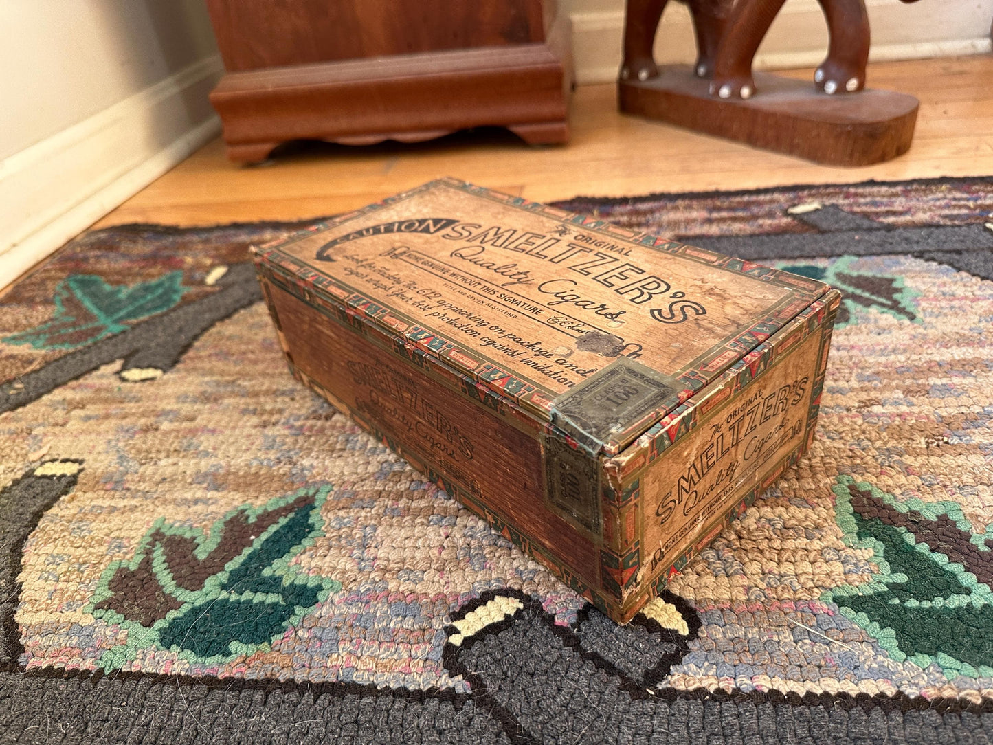 Smeltzer's Cigars Vintage Wood Cigar Box, Lancaster, Pennsylvania...Rare
