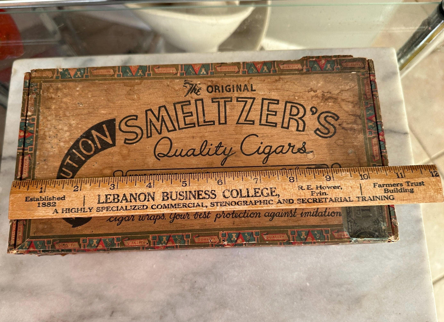 Smeltzer's Cigars Vintage Wood Cigar Box, Lancaster, Pennsylvania...Rare