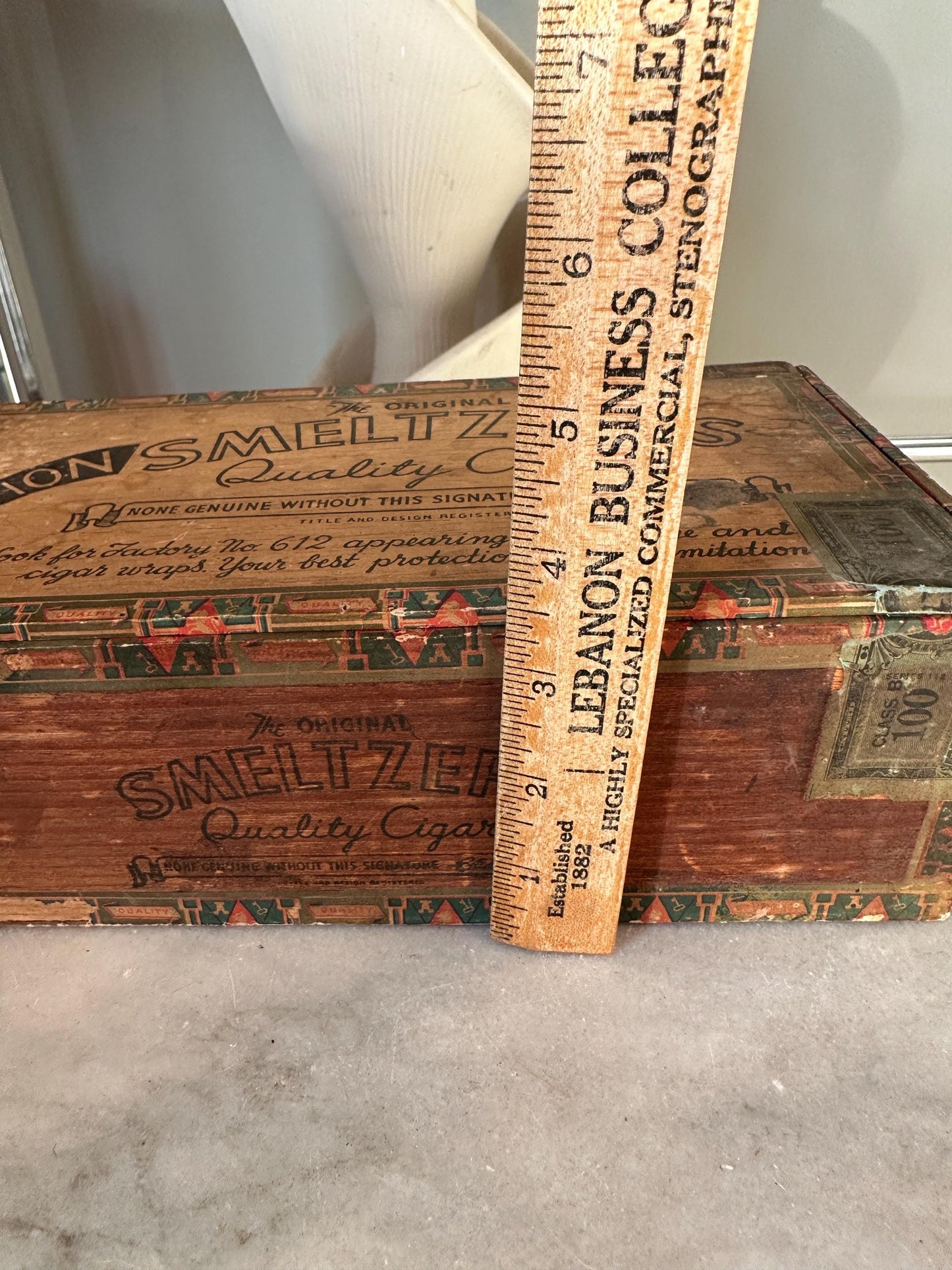 Smeltzer's Cigars Vintage Wood Cigar Box, Lancaster, Pennsylvania...Rare