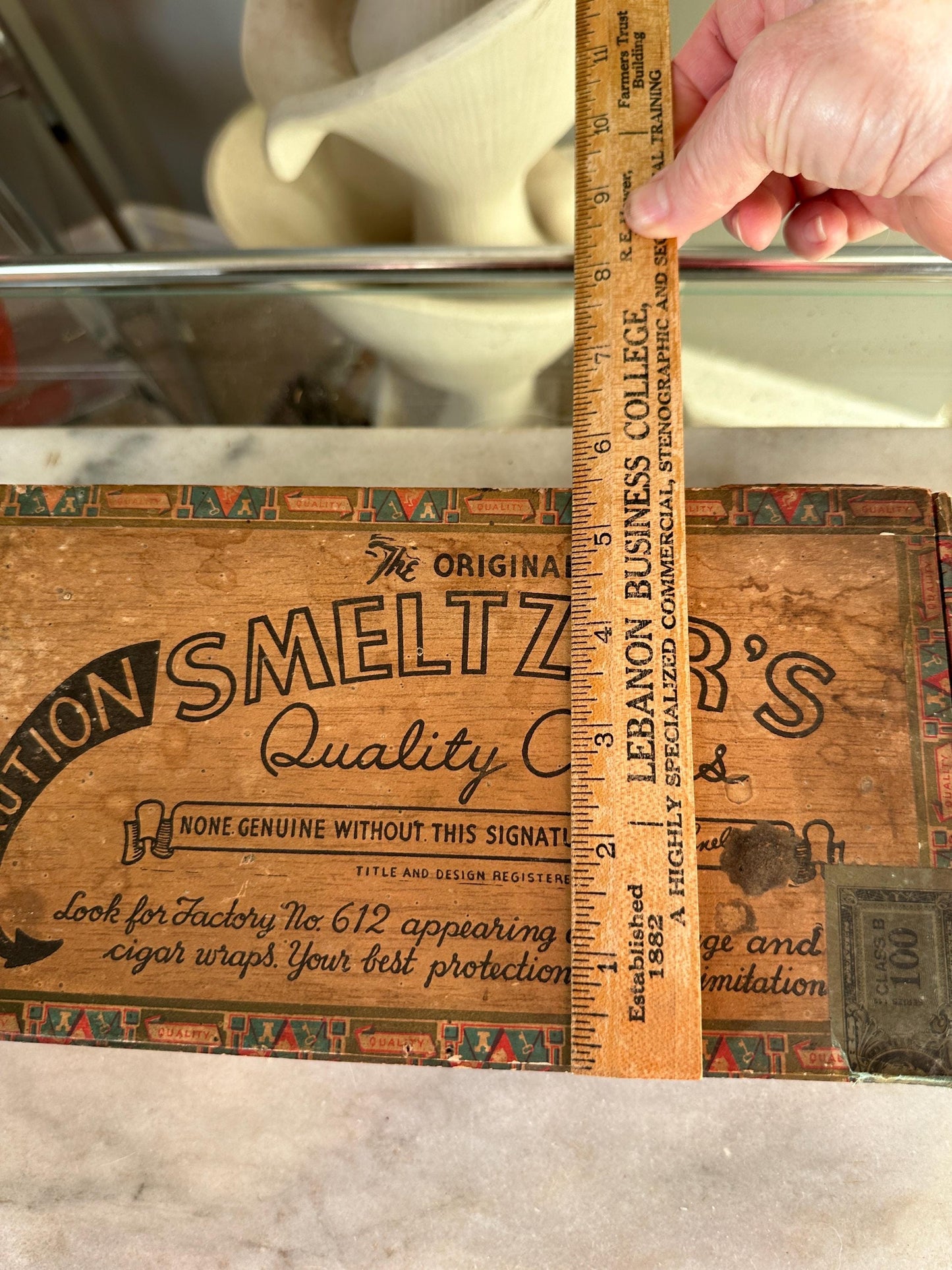 Smeltzer's Cigars Vintage Wood Cigar Box, Lancaster, Pennsylvania...Rare