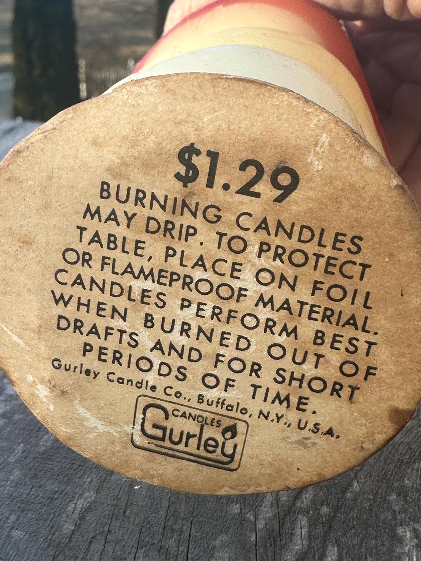 Vintage Mid Century Modern Snowman Top Hat Christmas Candle 8 1/2" Tall