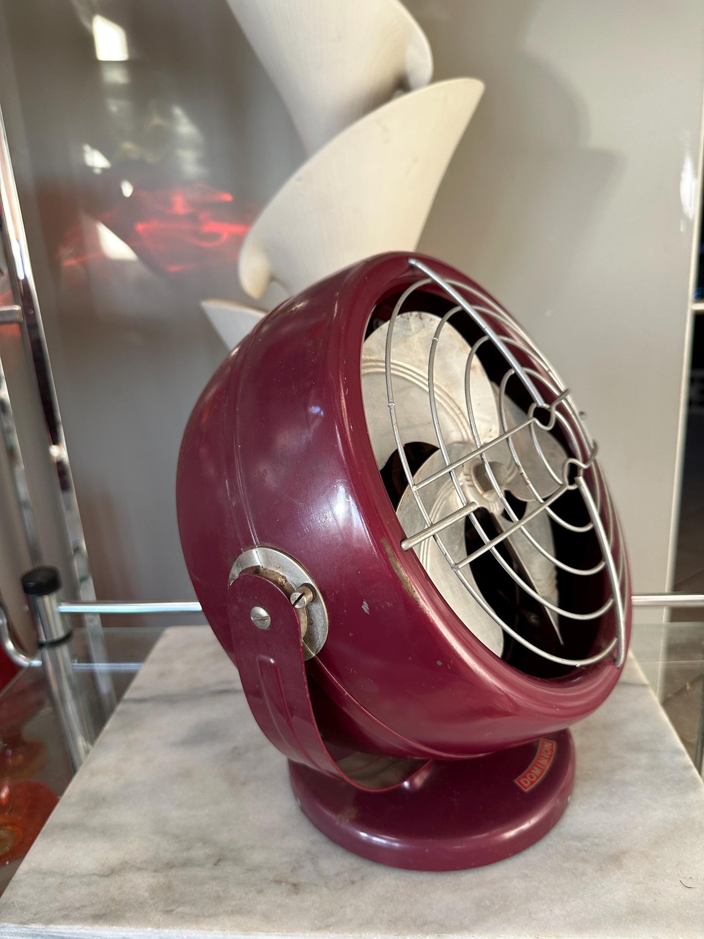 Vintage Mid Century Dominion Fan Model No. 2005-A Industrial 1 Speed Works