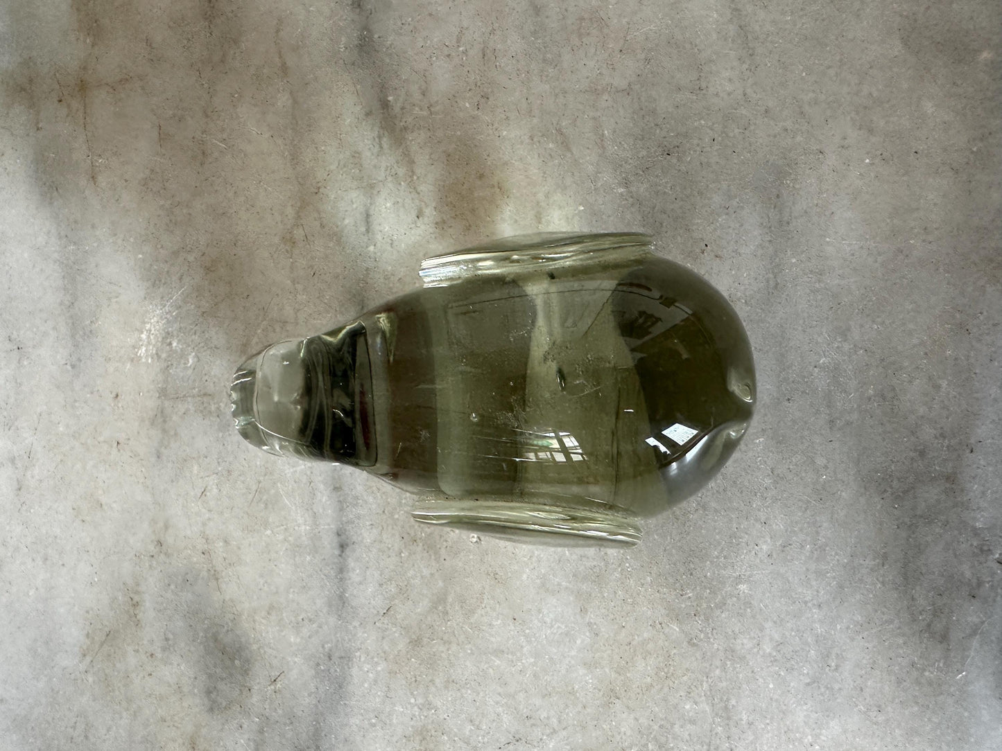 Vintage Hand Blown Glass Elephant Paperweight: Action International Art Glass