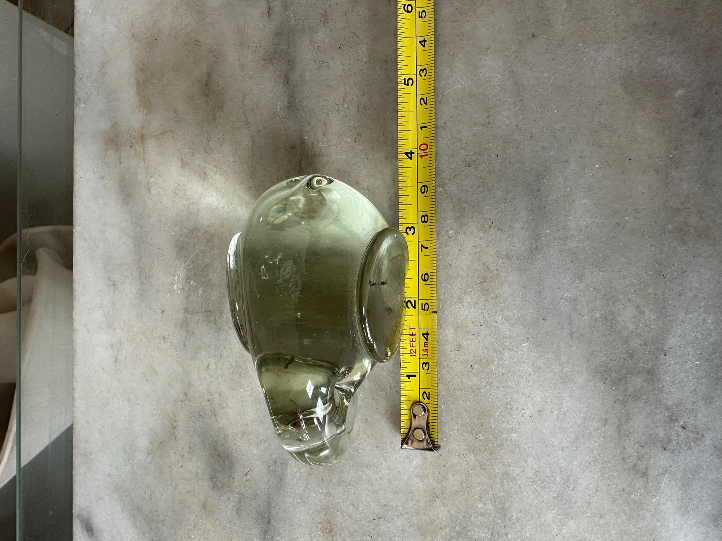 Vintage Hand Blown Glass Elephant Paperweight: Action International Art Glass