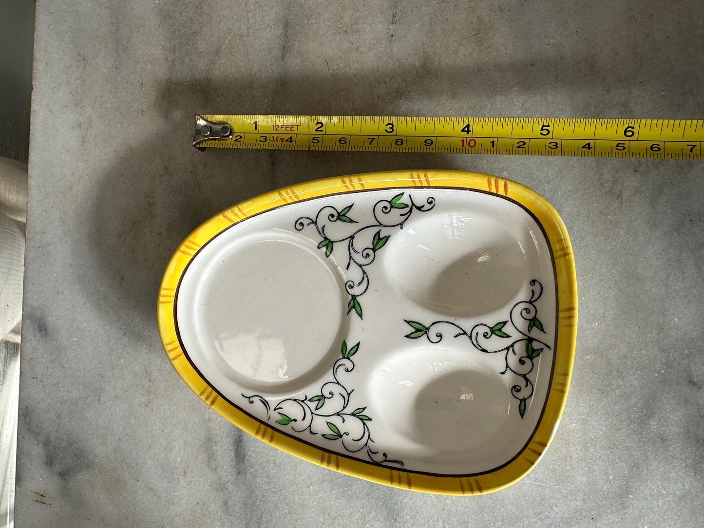 Vintage UCAGCO Double Egg Cup with Stand: Rooster & Rose Japan Ceramic