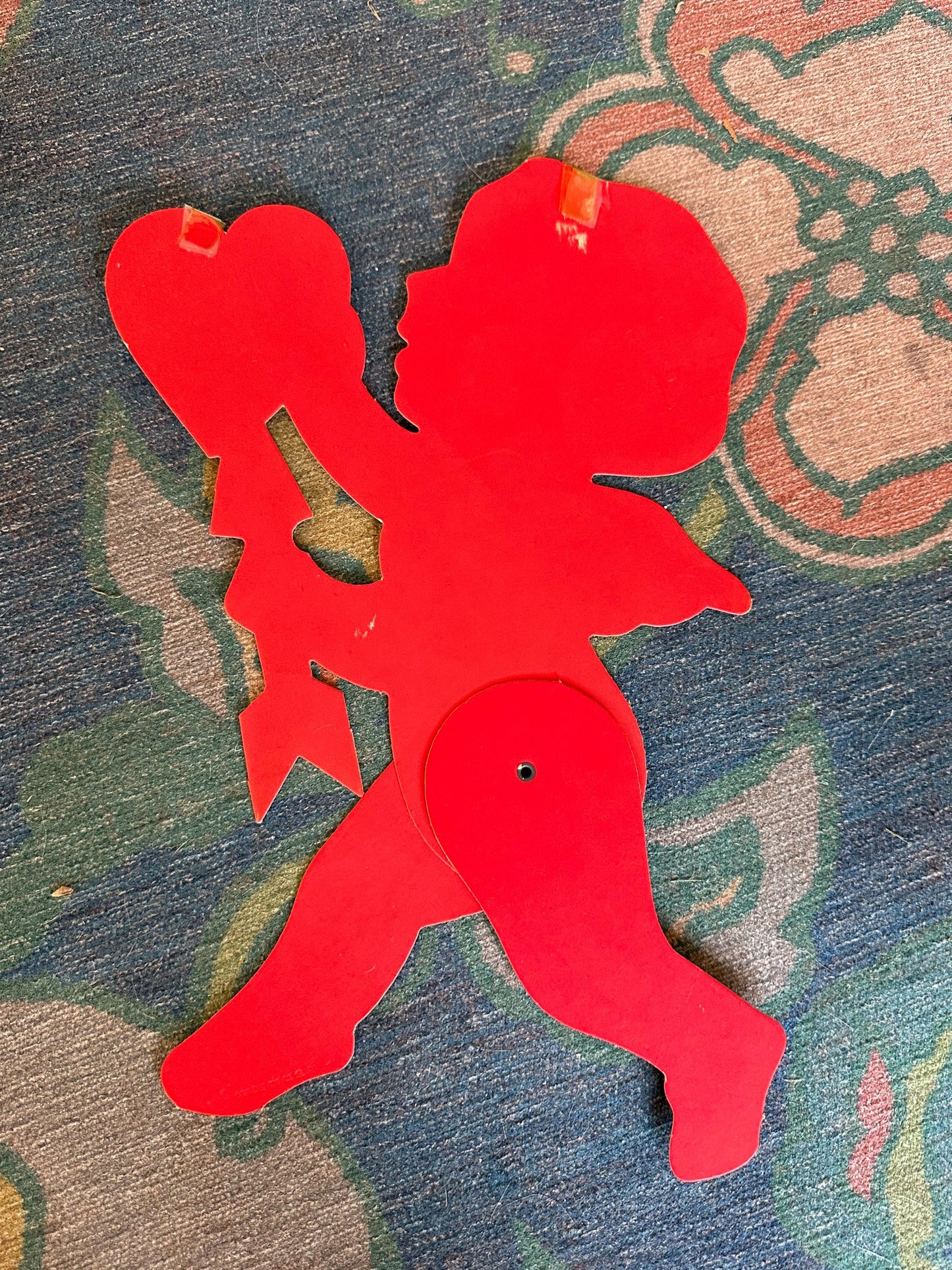 Vintage Valentine's Day Ephemera Set: Cupid, Candy Box, Chenille Heart