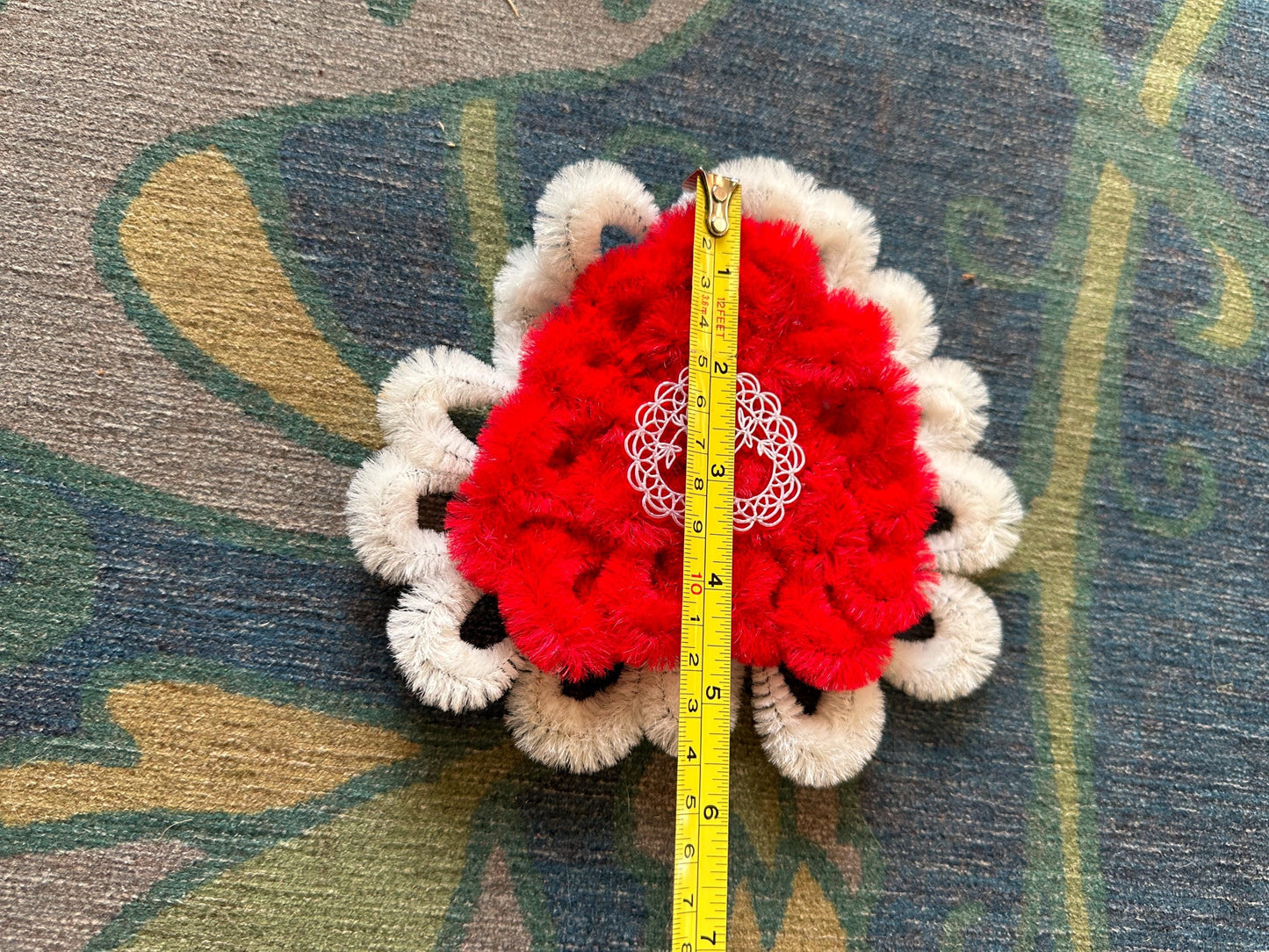 Vintage Valentine's Day Ephemera Set: Cupid, Candy Box, Chenille Heart