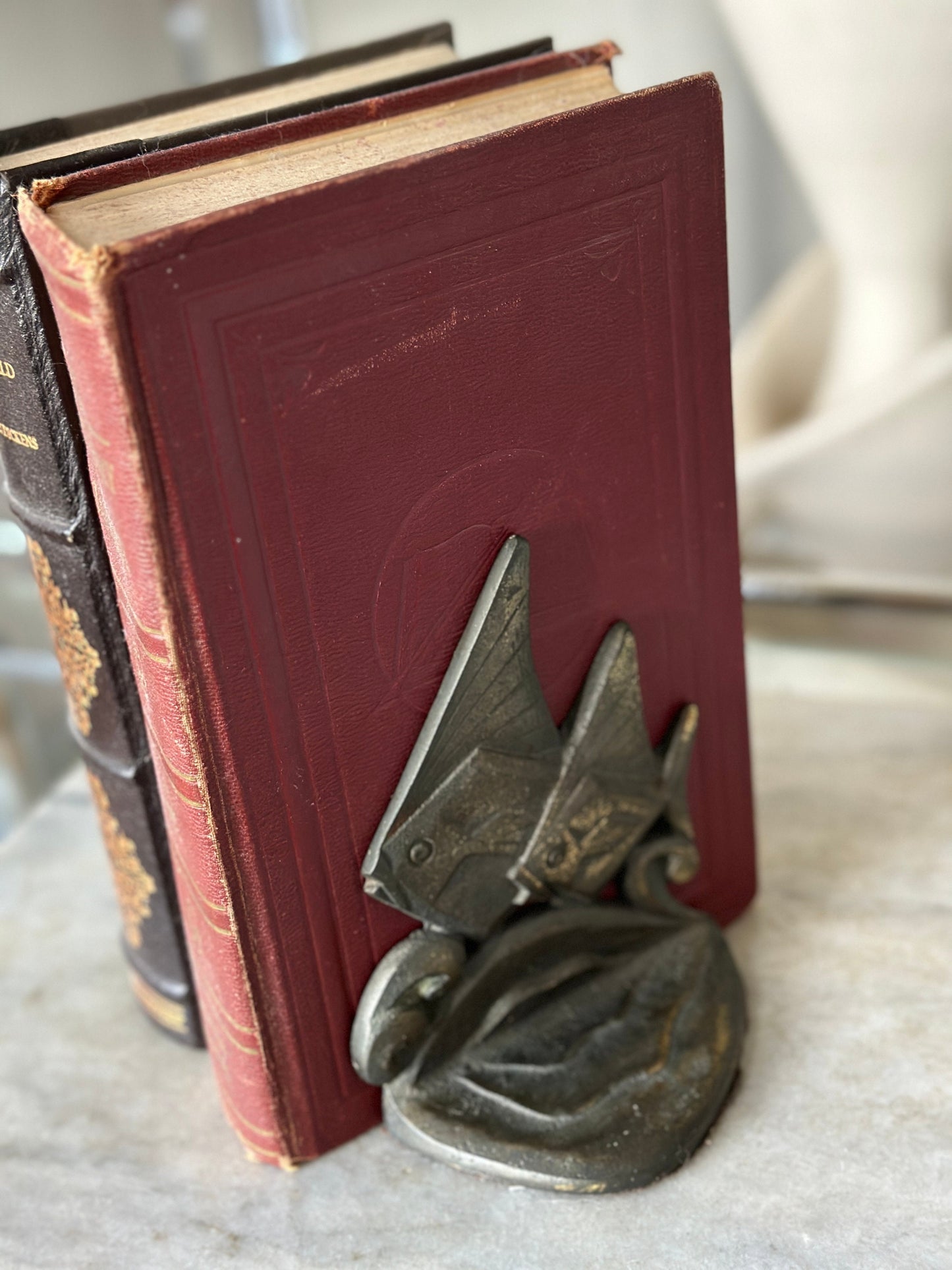 Antique Art Deco Cast Iron Angelfish