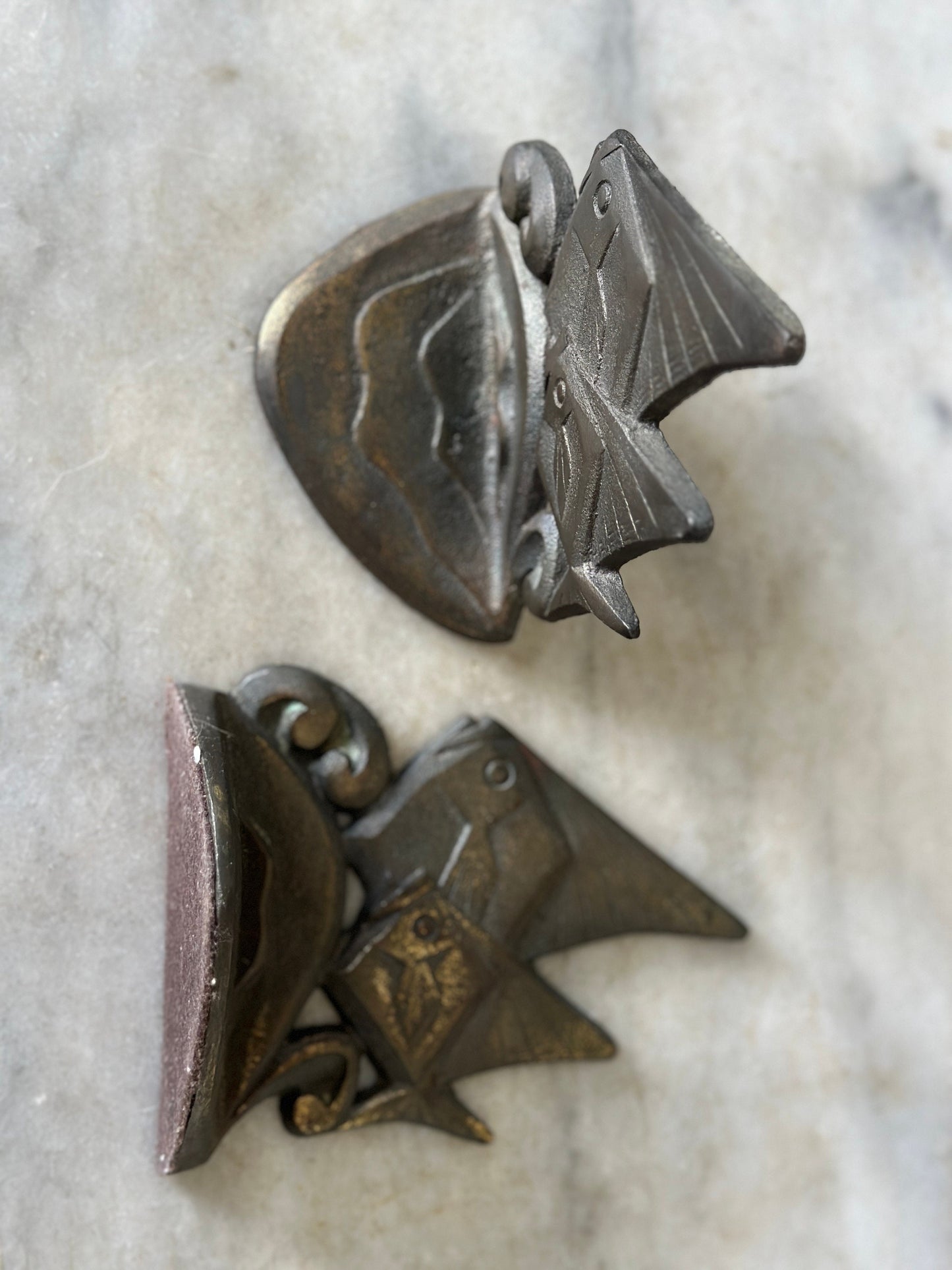 Antique Art Deco Cast Iron Angelfish