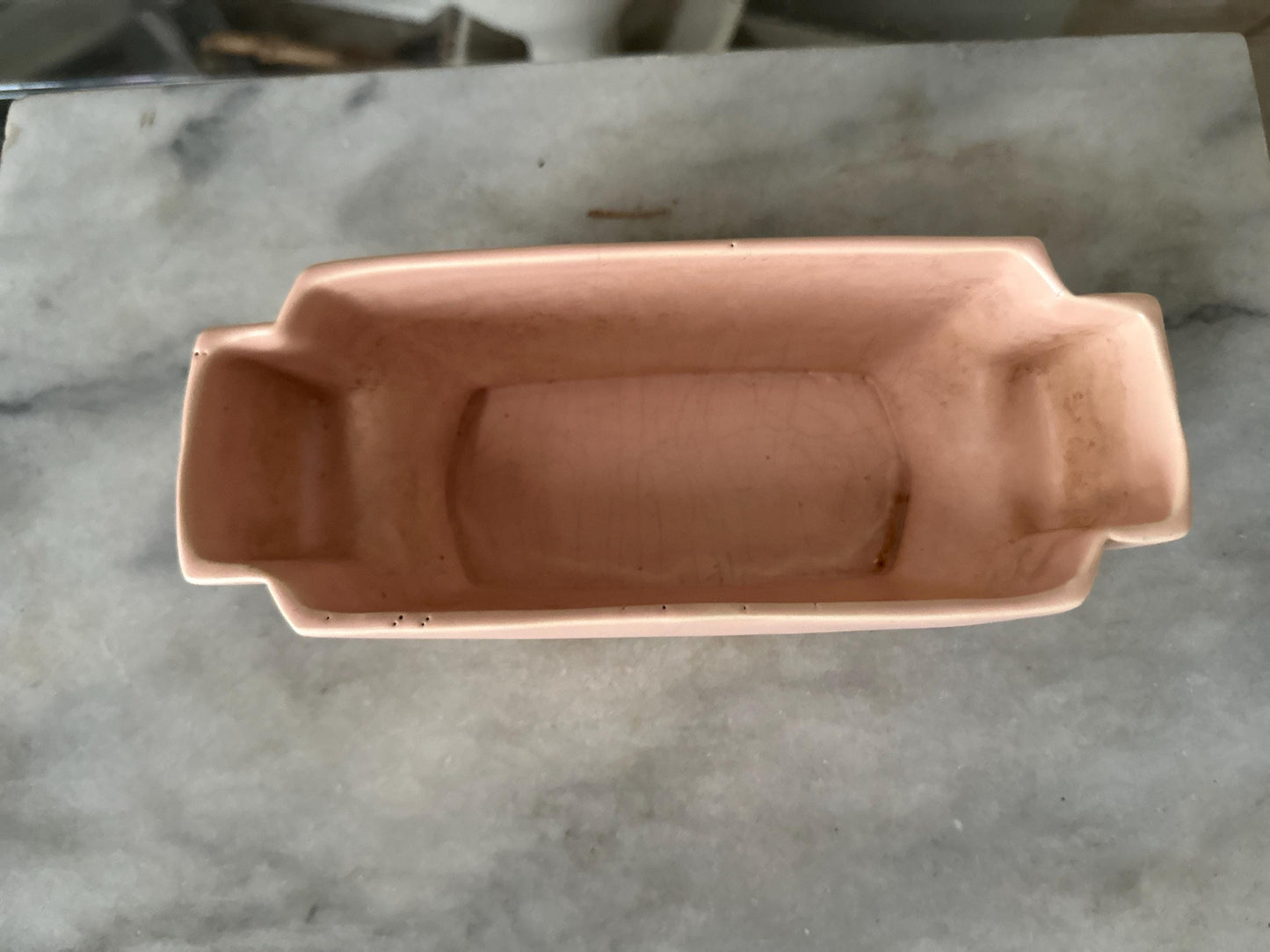 Vintage McCoy Pink Pottery Planter: Mid Century Art Deco Garden Club