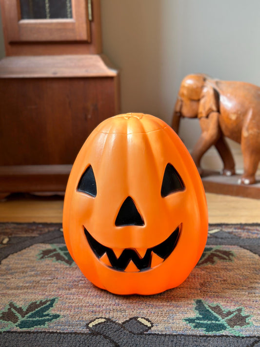 Vintage Empire Pumpkin Blow Mold Light: Halloween Decor, 13" Tall, Good Color