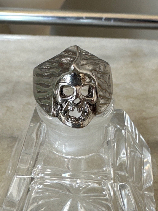 Vampire Skull Ring, stainless steel, biker, goth, metal, viking, pagan, celtic - Size 11 Mens