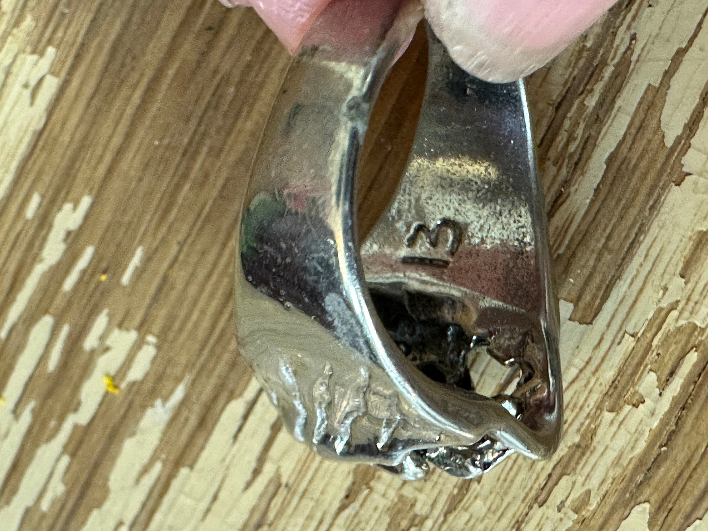 Vampire Skull Ring, stainless steel, biker, goth, metal, viking, pagan, celtic - Size 11 Mens