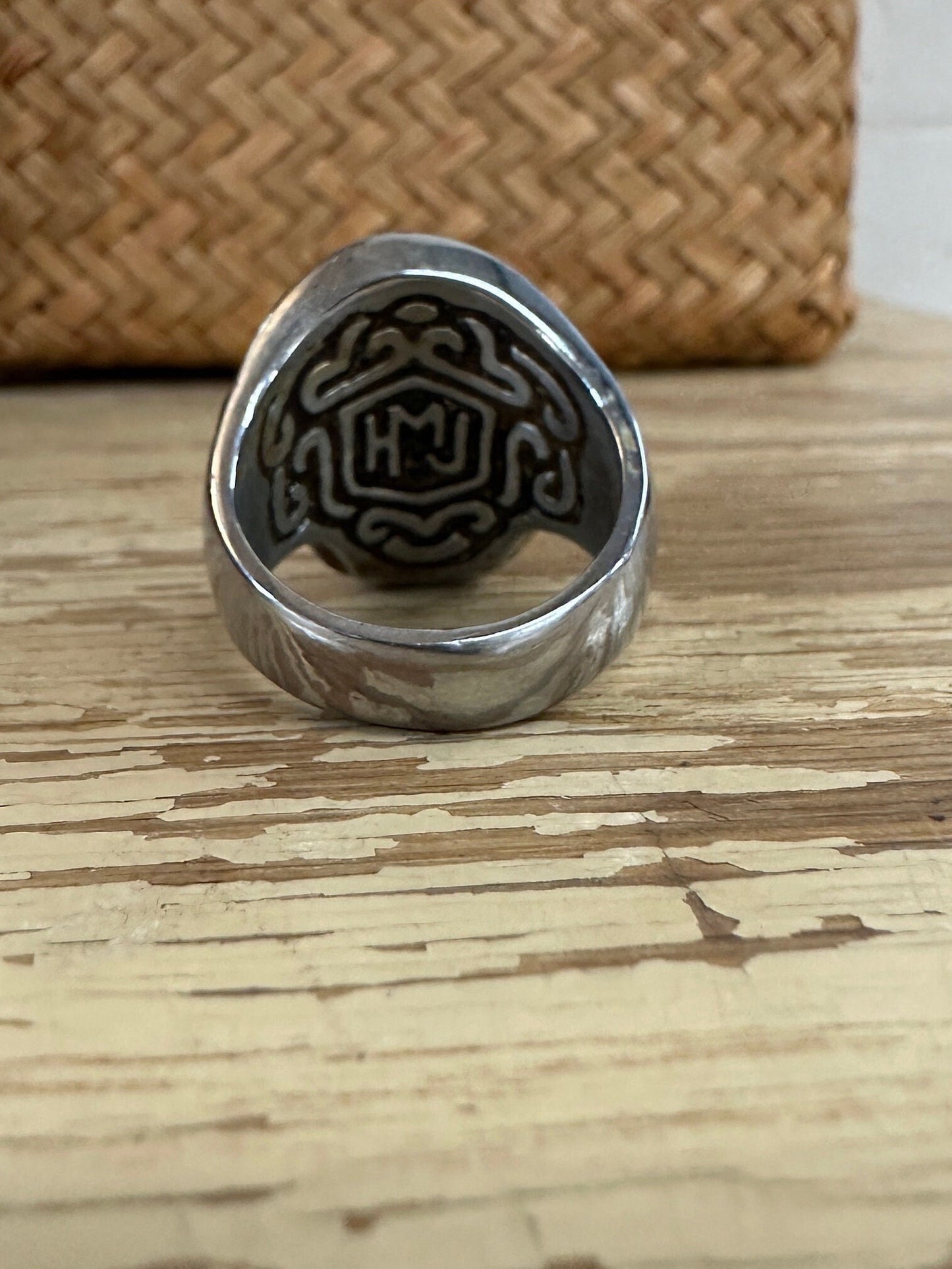 Vampire Skull Ring, stainless steel, biker, goth, metal, viking, pagan, celtic - Sizes 10 Mens