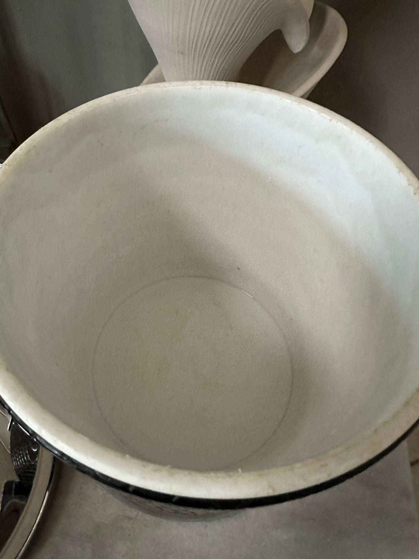 Vintage Chrome Ice Bucket: Black Faux Alligator Leather MCM Barware