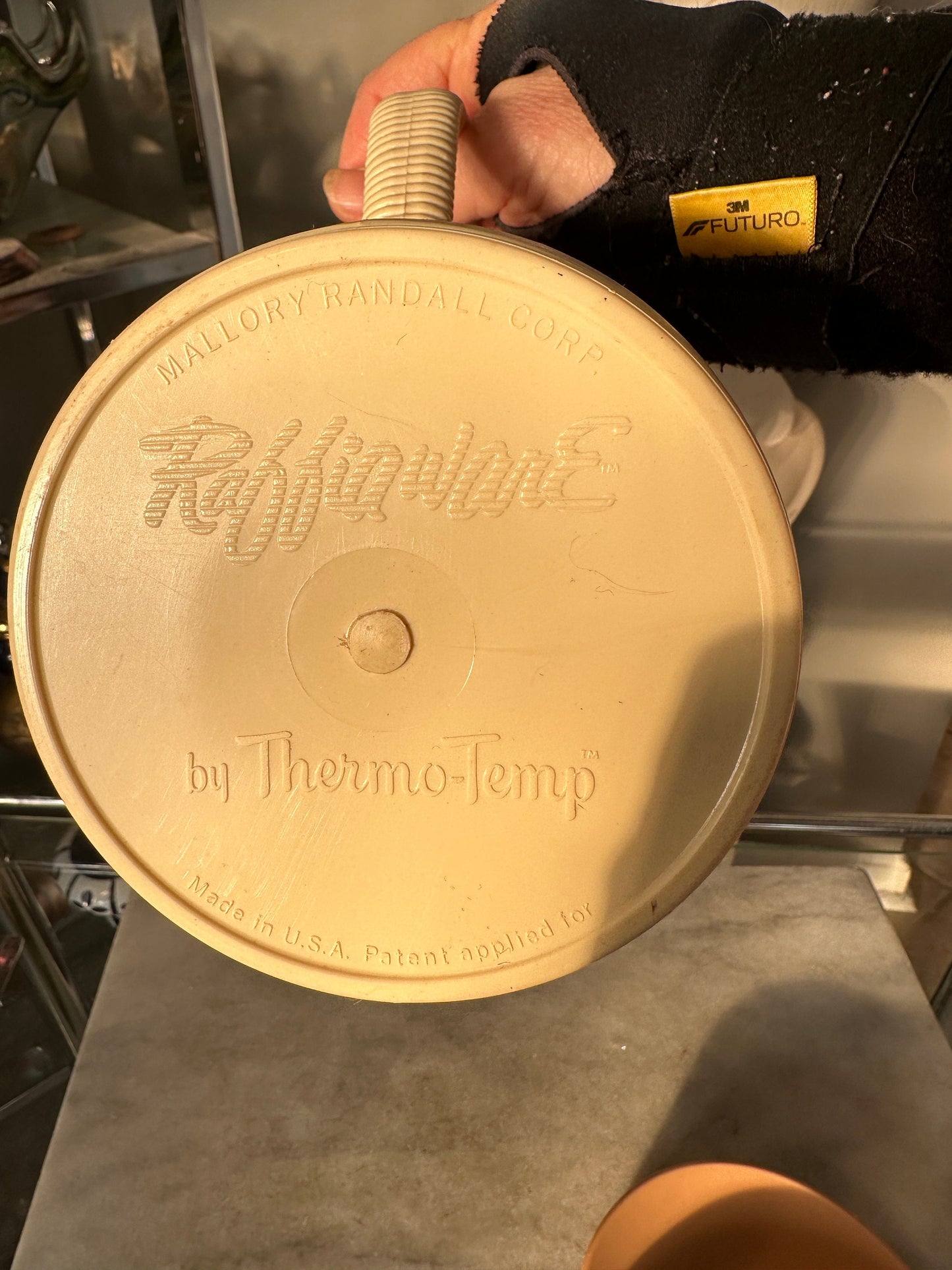 Vintage Raffiaware Thermo-temp Ribbed Vintage Pitcher Brown & Beige